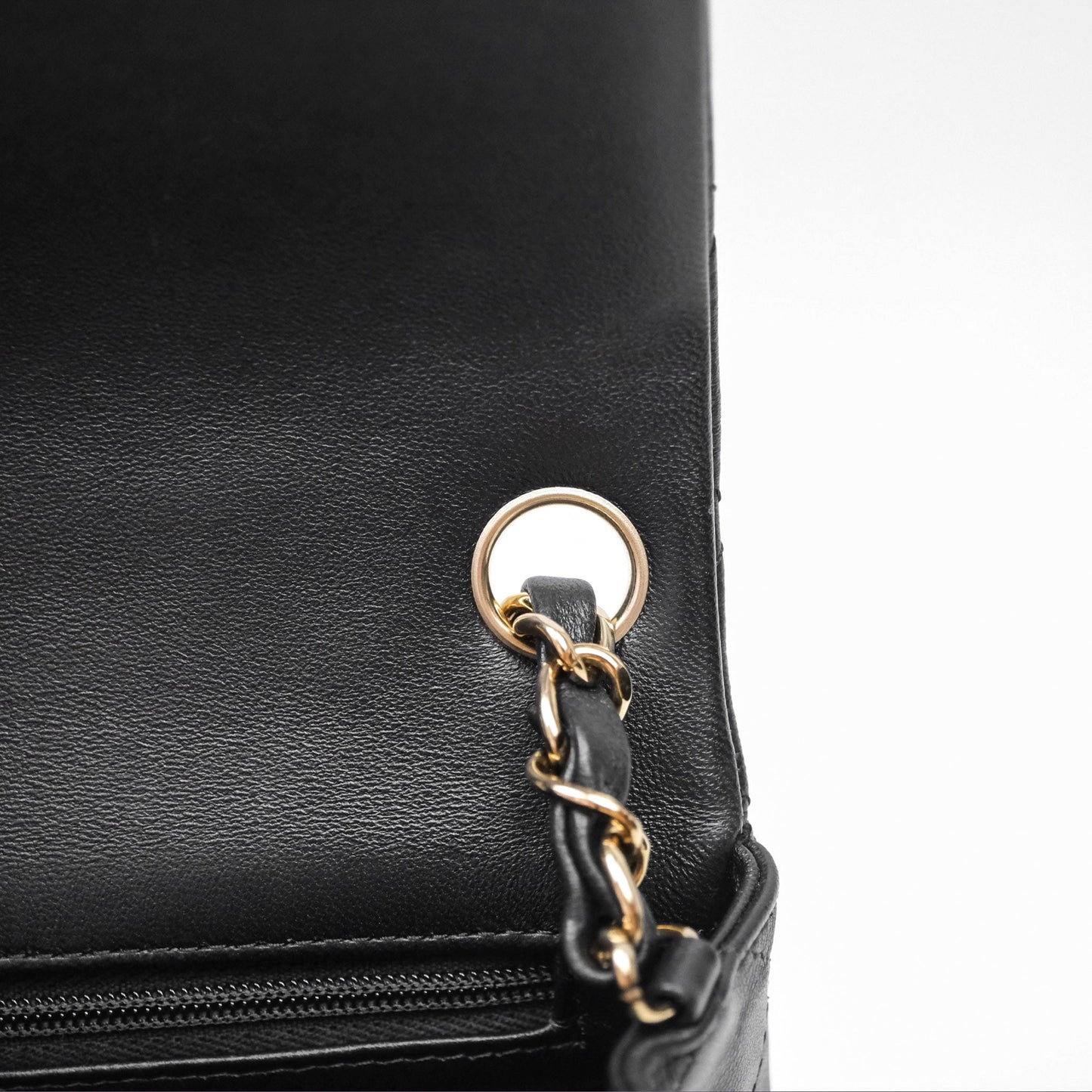 Chanel Mini Square Black Lambskin Gold Hardware