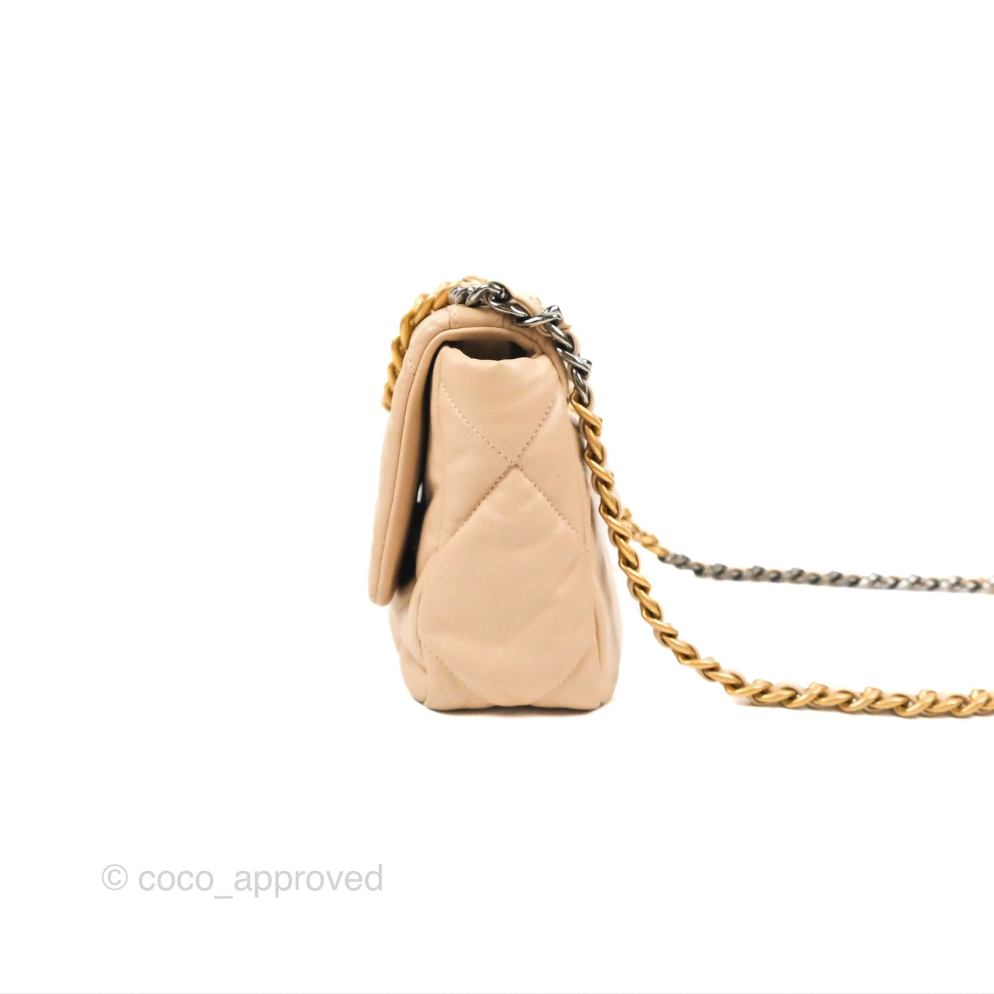 Chanel 19 Small Beige Mixed Hardware