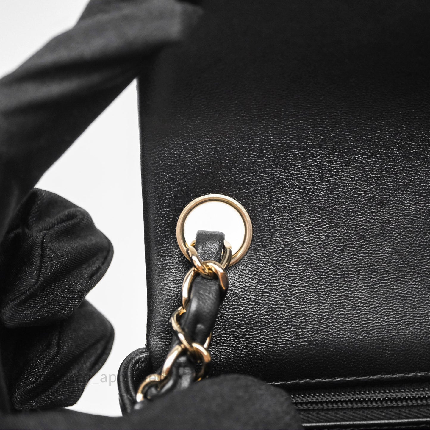 Chanel Mini Square Black Lambskin Gold Hardware