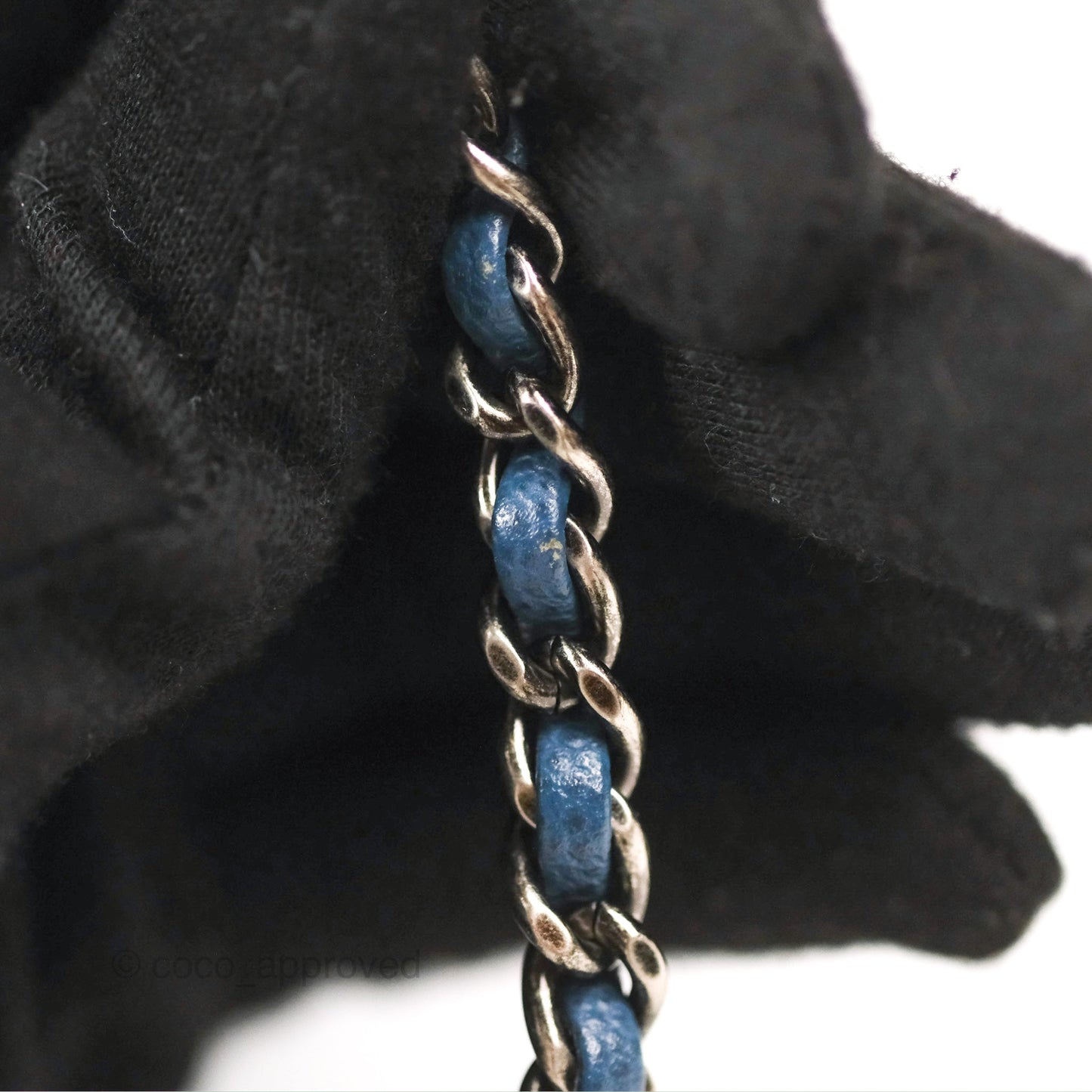 Chanel Small Coco Handle Dark Blue Caviar Ruthenium Hardware