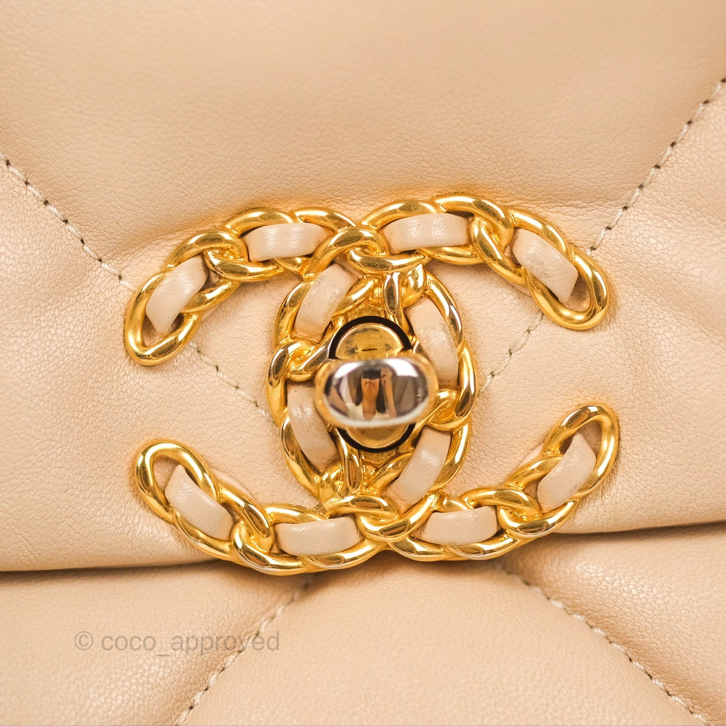 Chanel 19 Small Beige Mixed Hardware