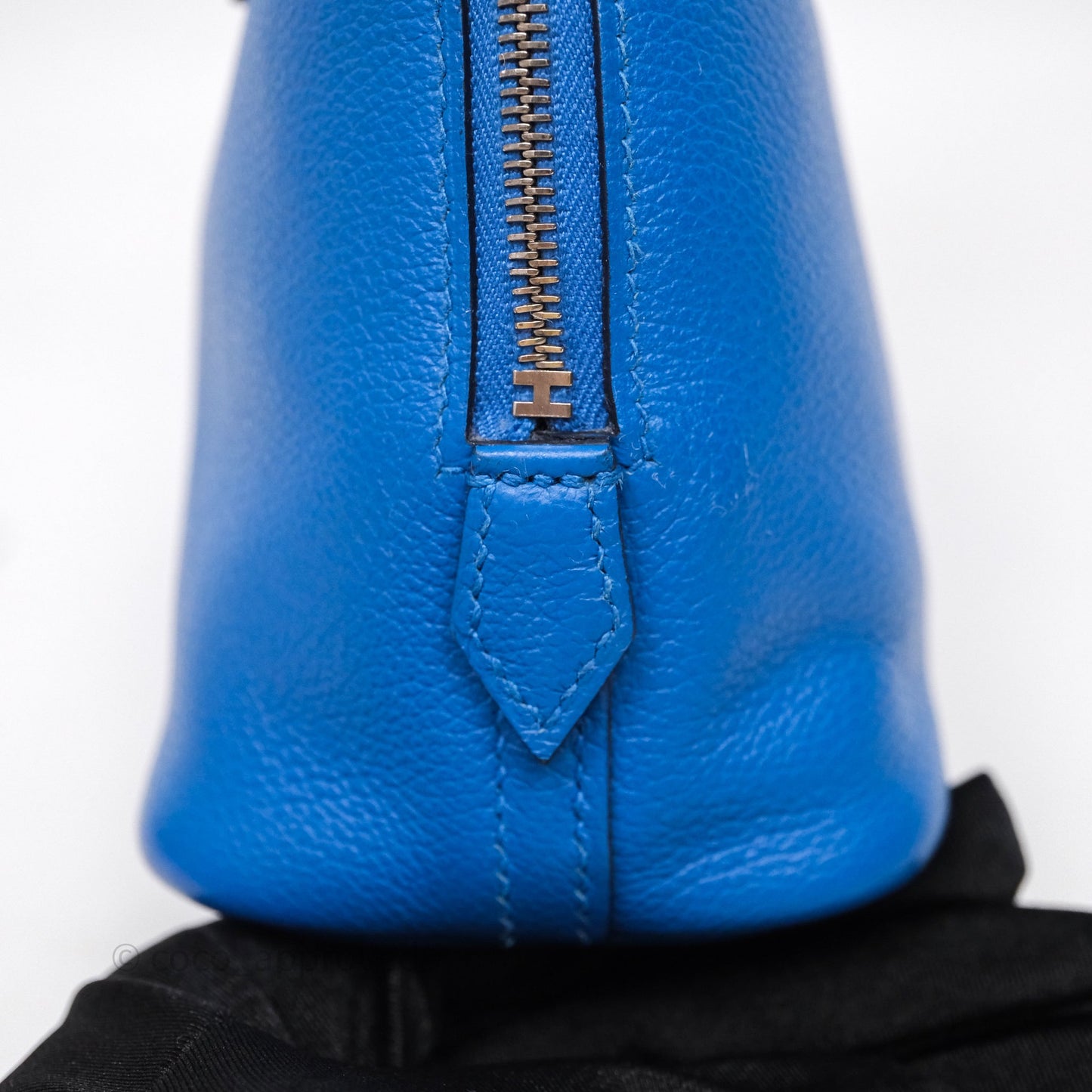 Hermes Mini Bolide 1923 Veau evercolor Bleu Zellige I7 Palladium Hardware