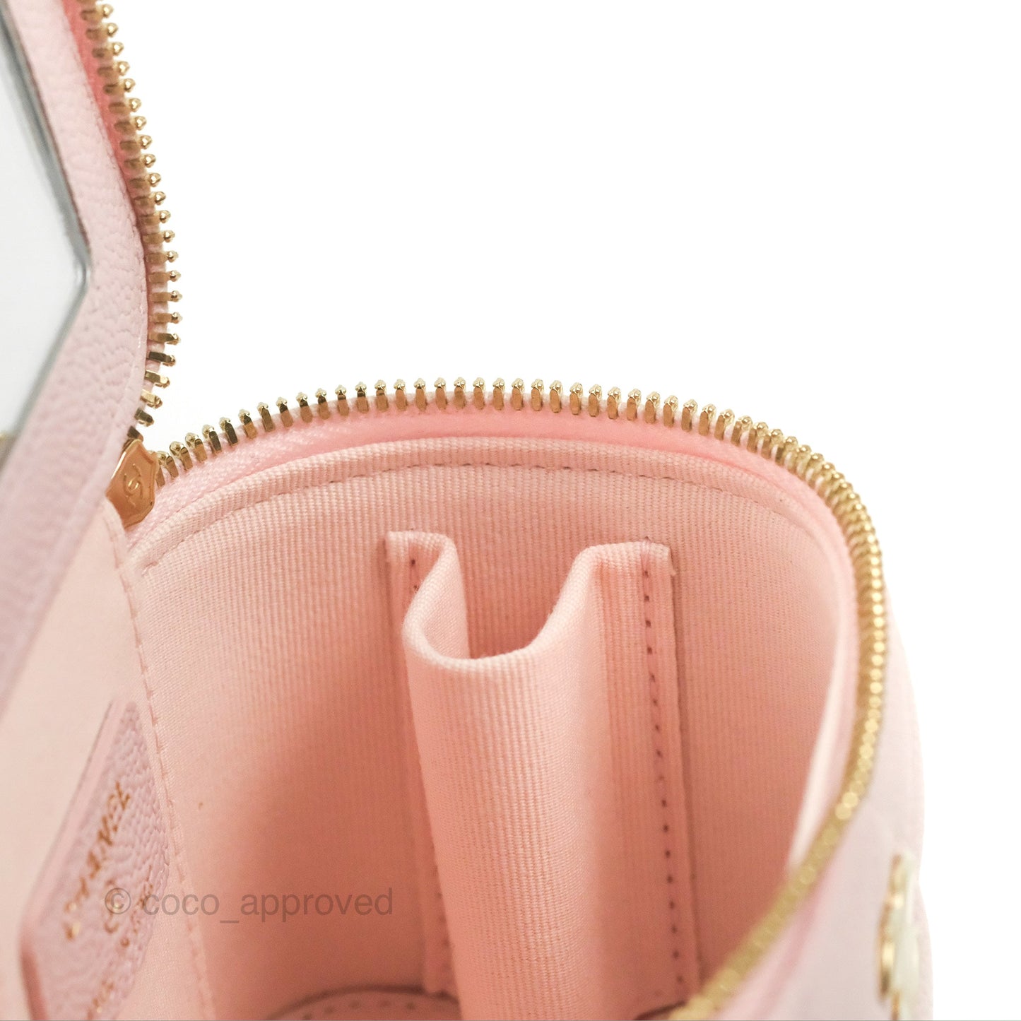 Chanel Mini Vanity With Chain Pink Caviar Gold Hardware