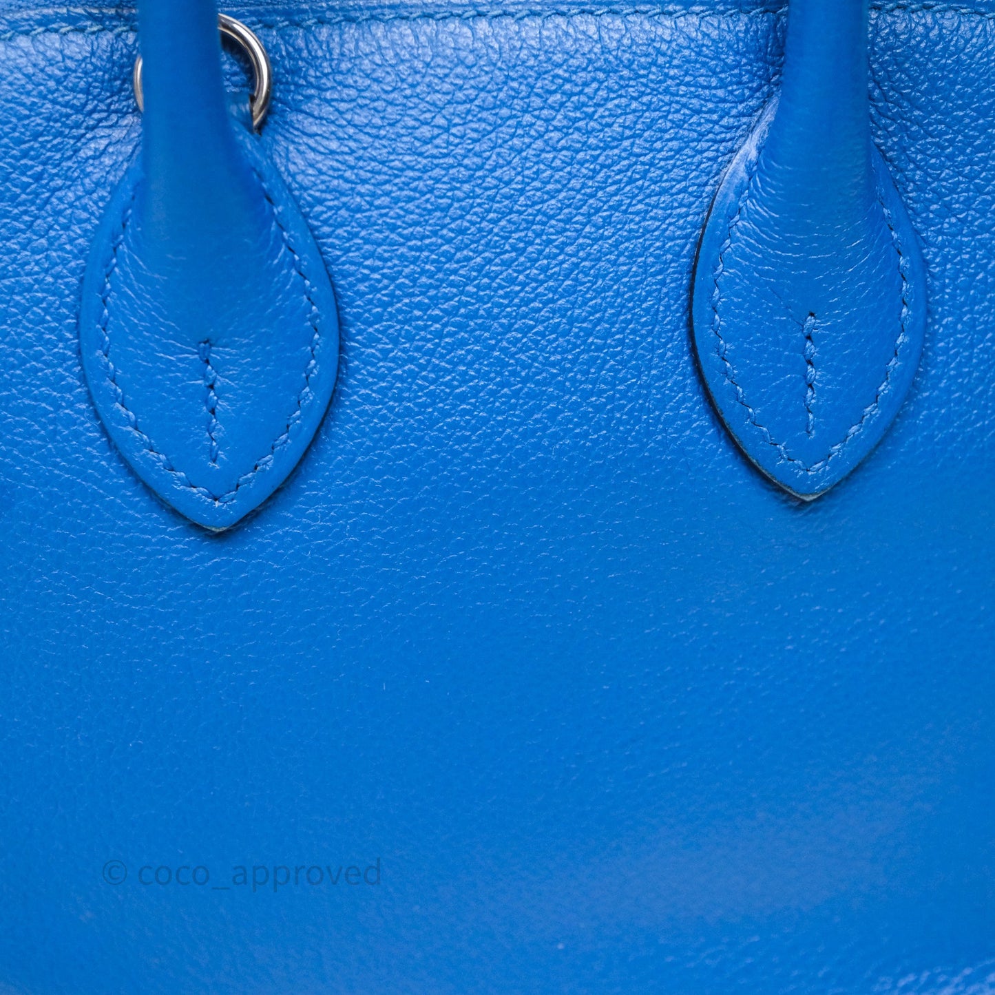 Hermes Mini Bolide 1923 Veau evercolor Bleu Zellige I7 Palladium Hardware