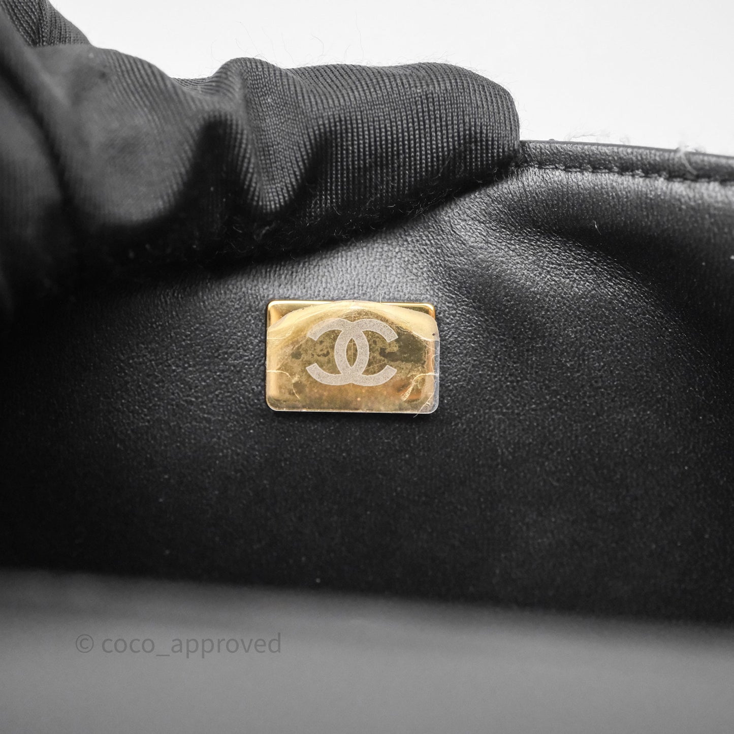 Chanel Top Handle Mini Rectangular Flap Black/ White Sequin Tweed Gold Hardware