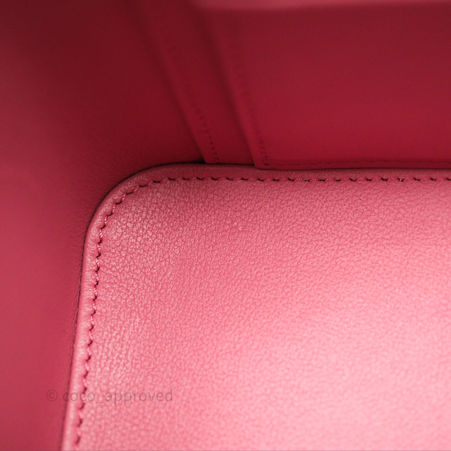 Chanel Vanity Rectangular Top Handle Pink Lambskin Gold Hardware