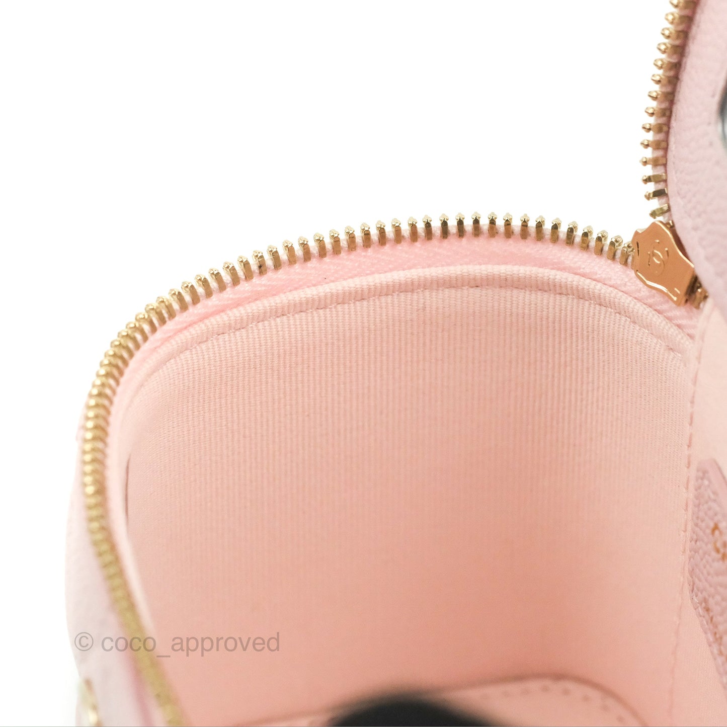 Chanel Mini Vanity With Chain Pink Caviar Gold Hardware