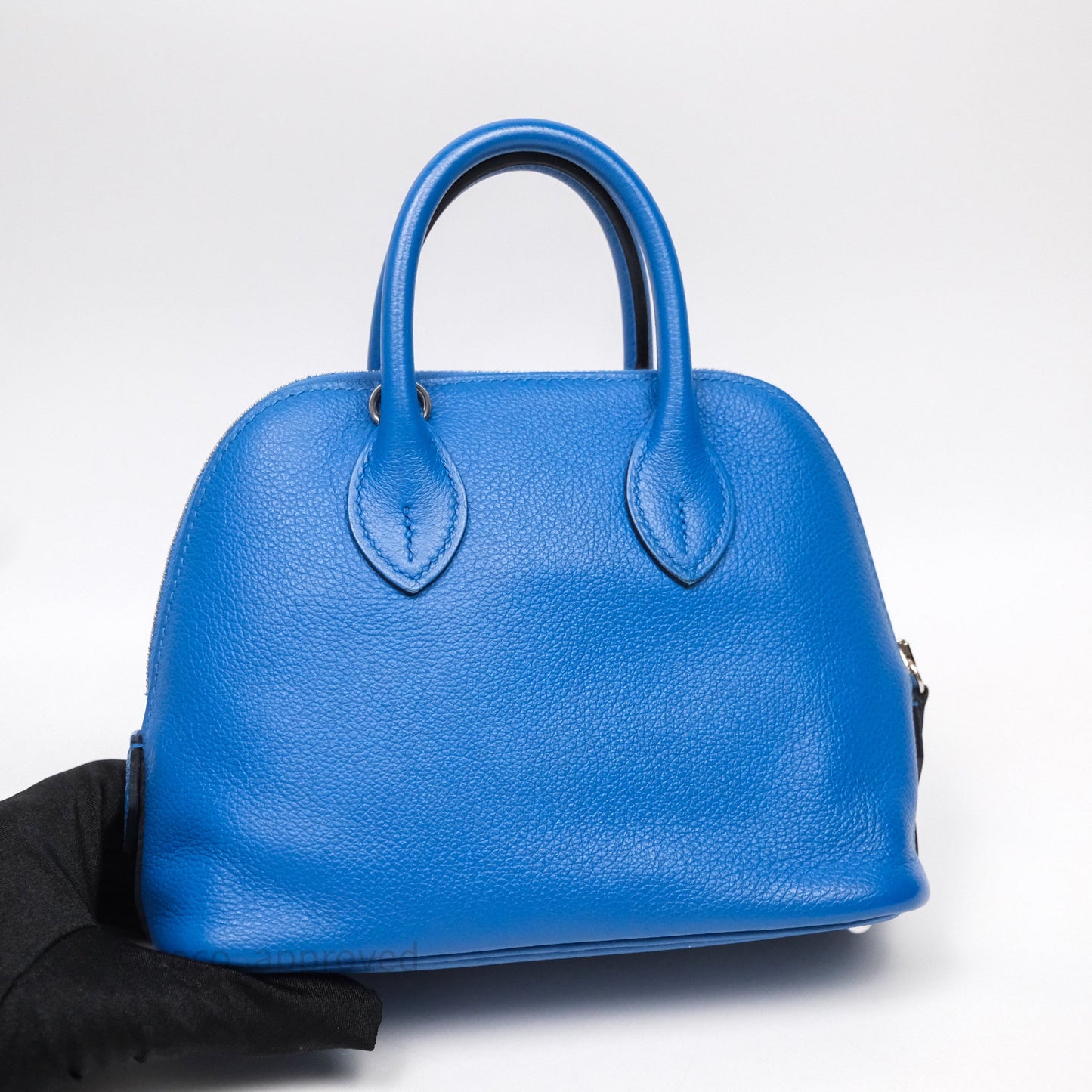 Hermes Mini Bolide 1923 Veau evercolor Bleu Zellige I7 Palladium Hardware
