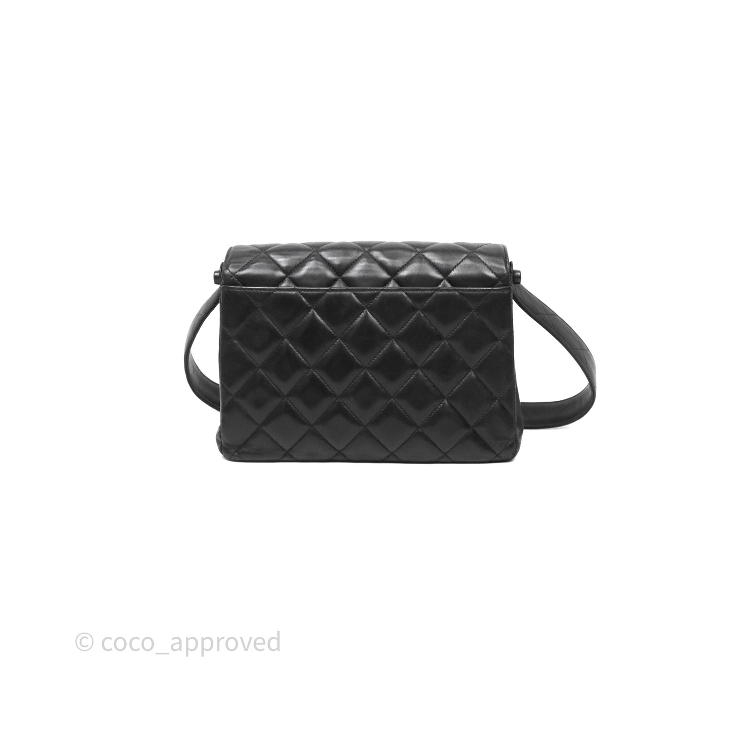 Chanel Vintage Black Lambskin Flap Bag 24K Gold Hardware