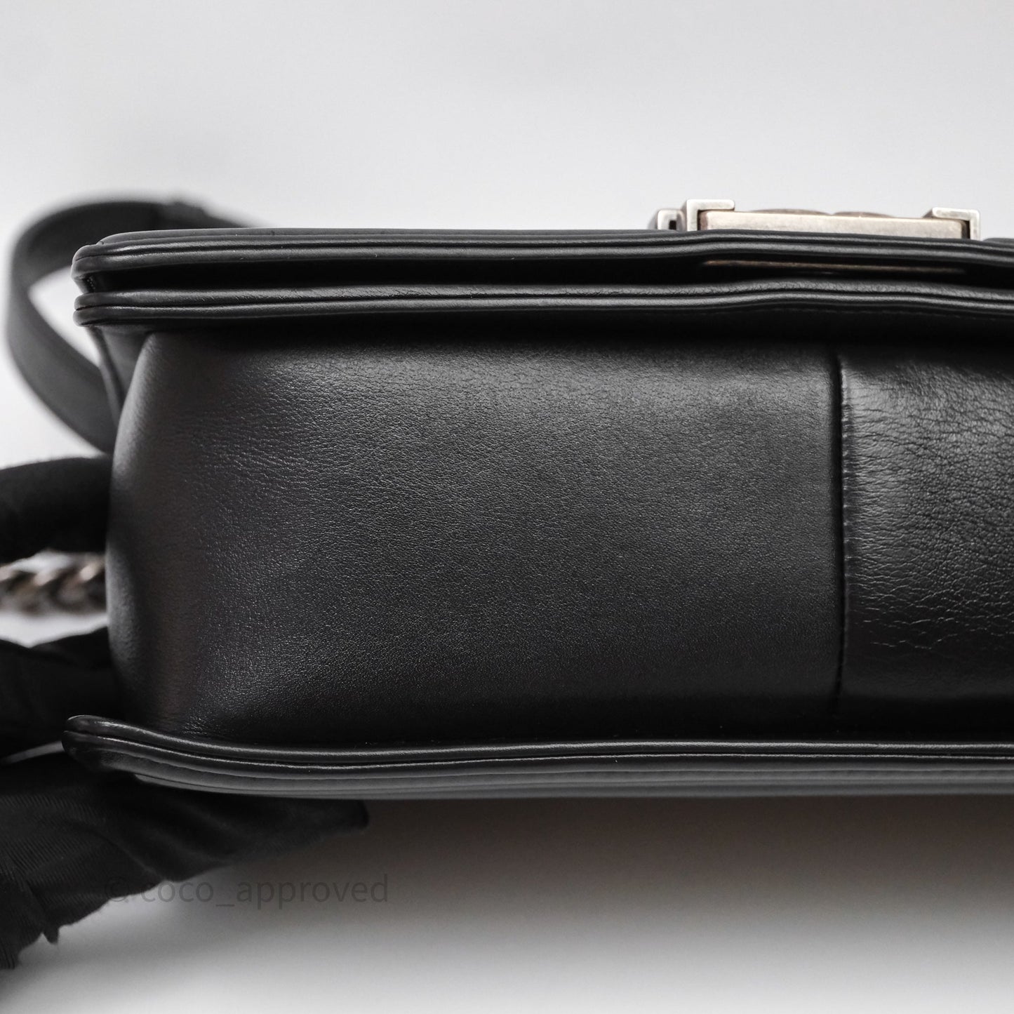 Chanel Quilted Medium Boy Black Lambskin Ruthenium Hardware