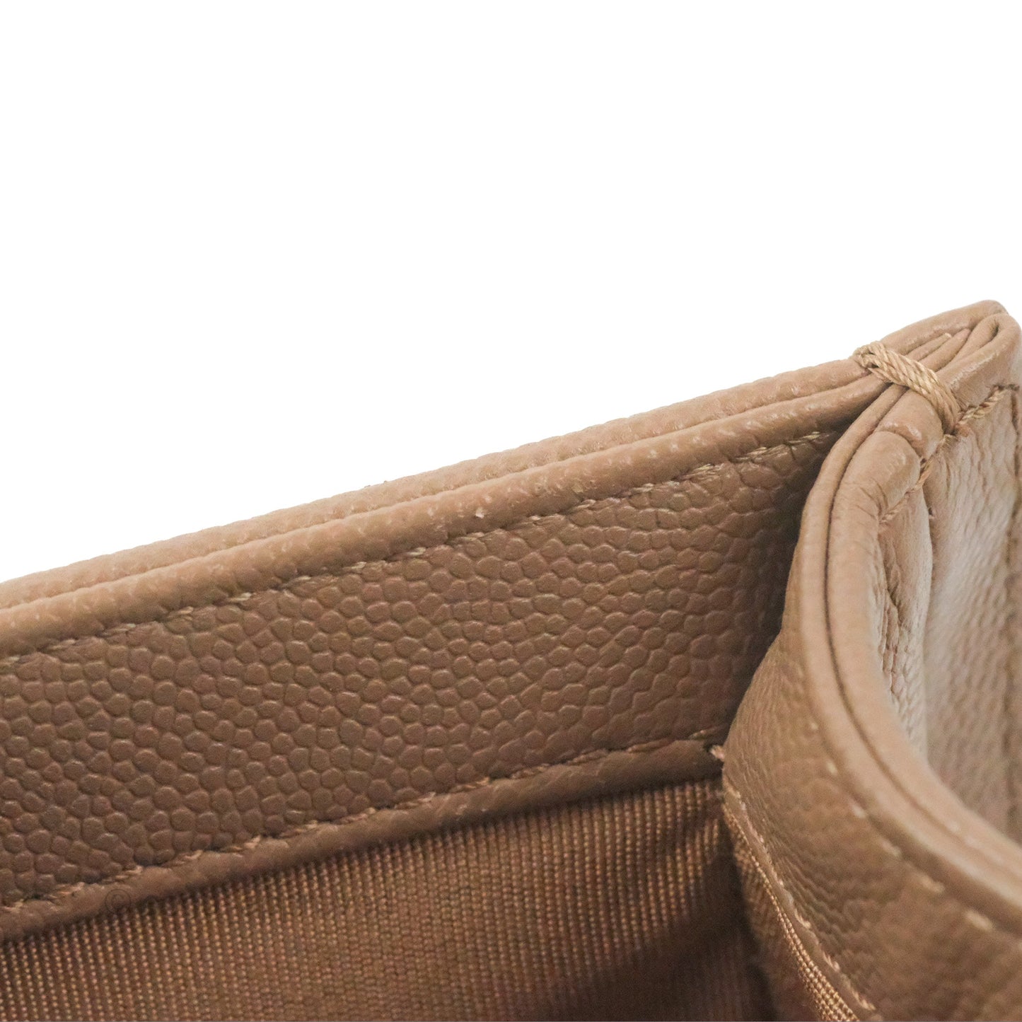 Chanel Small Chevron Boy Taupe Caviar Ruthenium Hardware