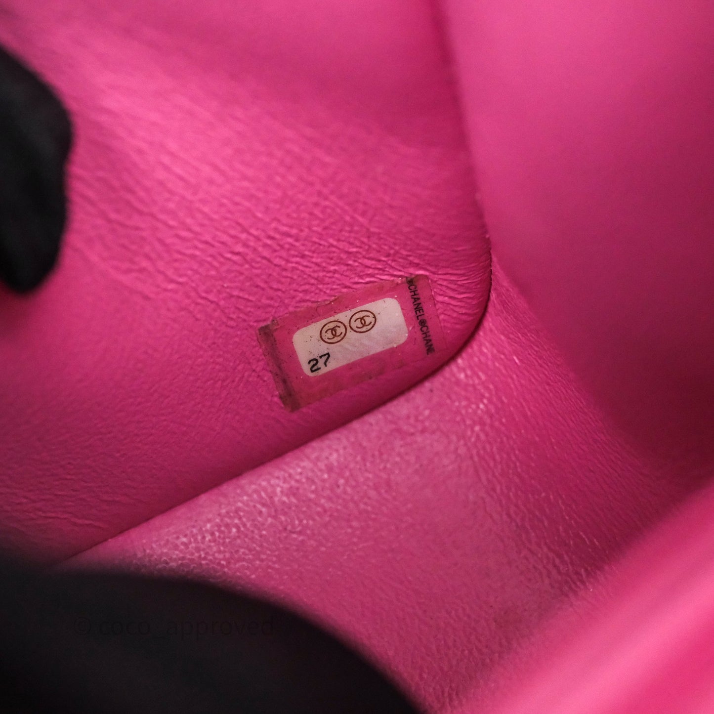 Chanel Mini Square Flap Quilted Pink Lambskin Silver Hardware