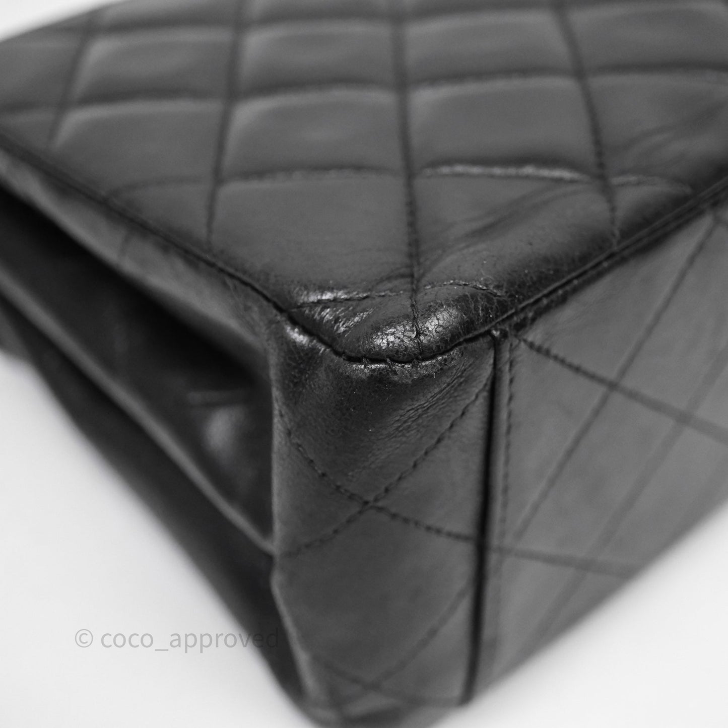 Chanel Vintage Black Lambskin Flap Bag 24K Gold Hardware