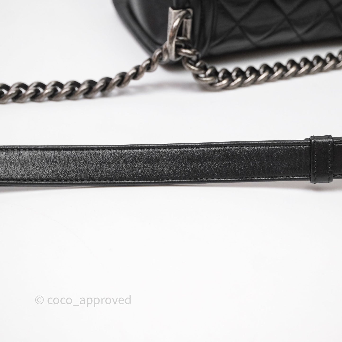 Chanel Quilted Medium Boy Black Lambskin Ruthenium Hardware