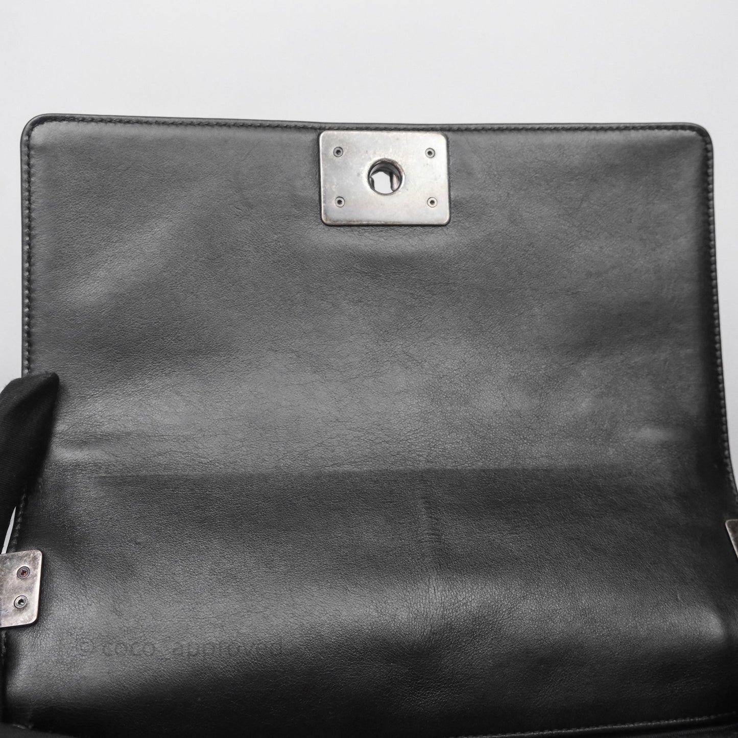 Chanel Quilted Medium Boy Black Lambskin Ruthenium Hardware