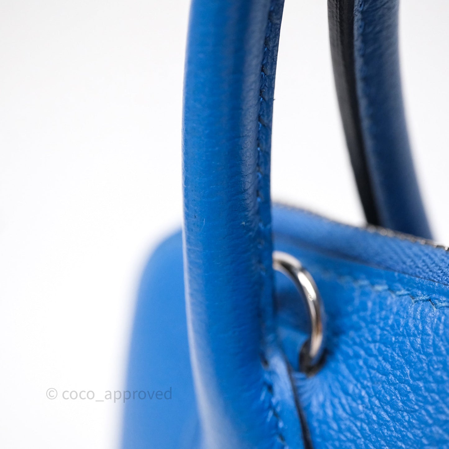 Hermes Mini Bolide 1923 Veau evercolor Bleu Zellige I7 Palladium Hardware