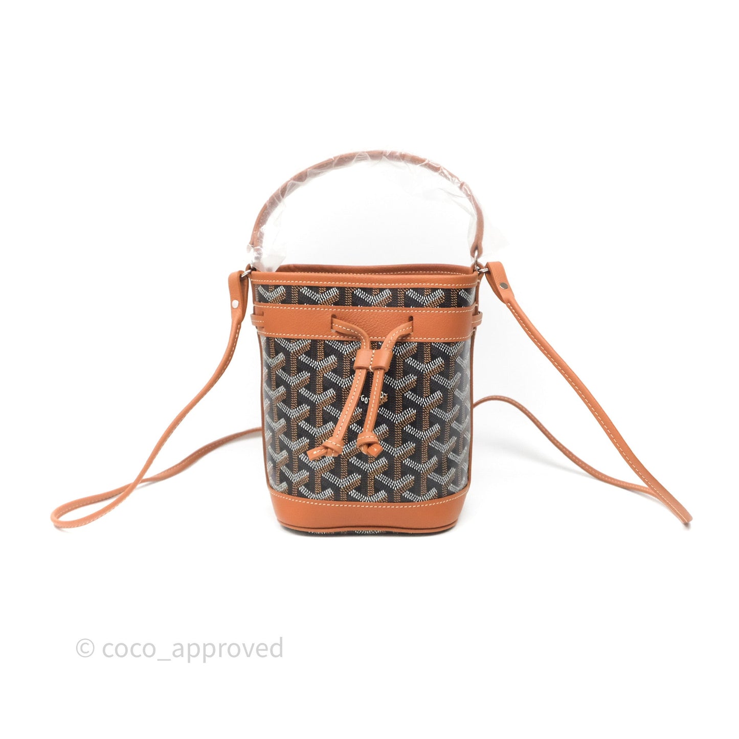 Goyard Petit Flot Mini Bucket Bag Black & Tan
