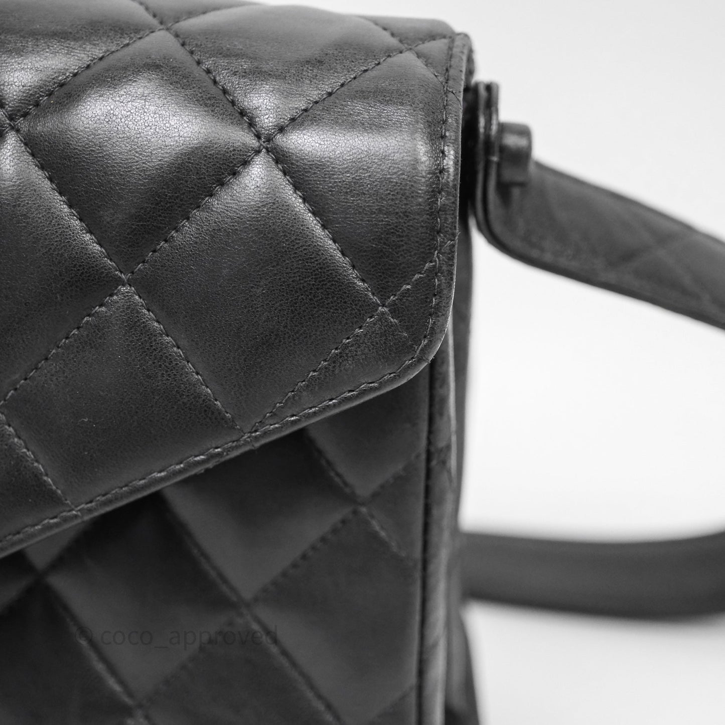 Chanel Vintage Black Lambskin Flap Bag 24K Gold Hardware