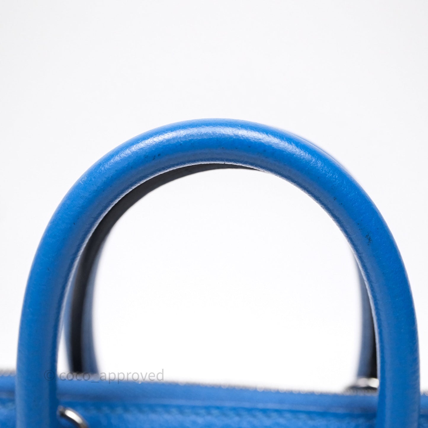 Hermes Mini Bolide 1923 Veau evercolor Bleu Zellige I7 Palladium Hardware