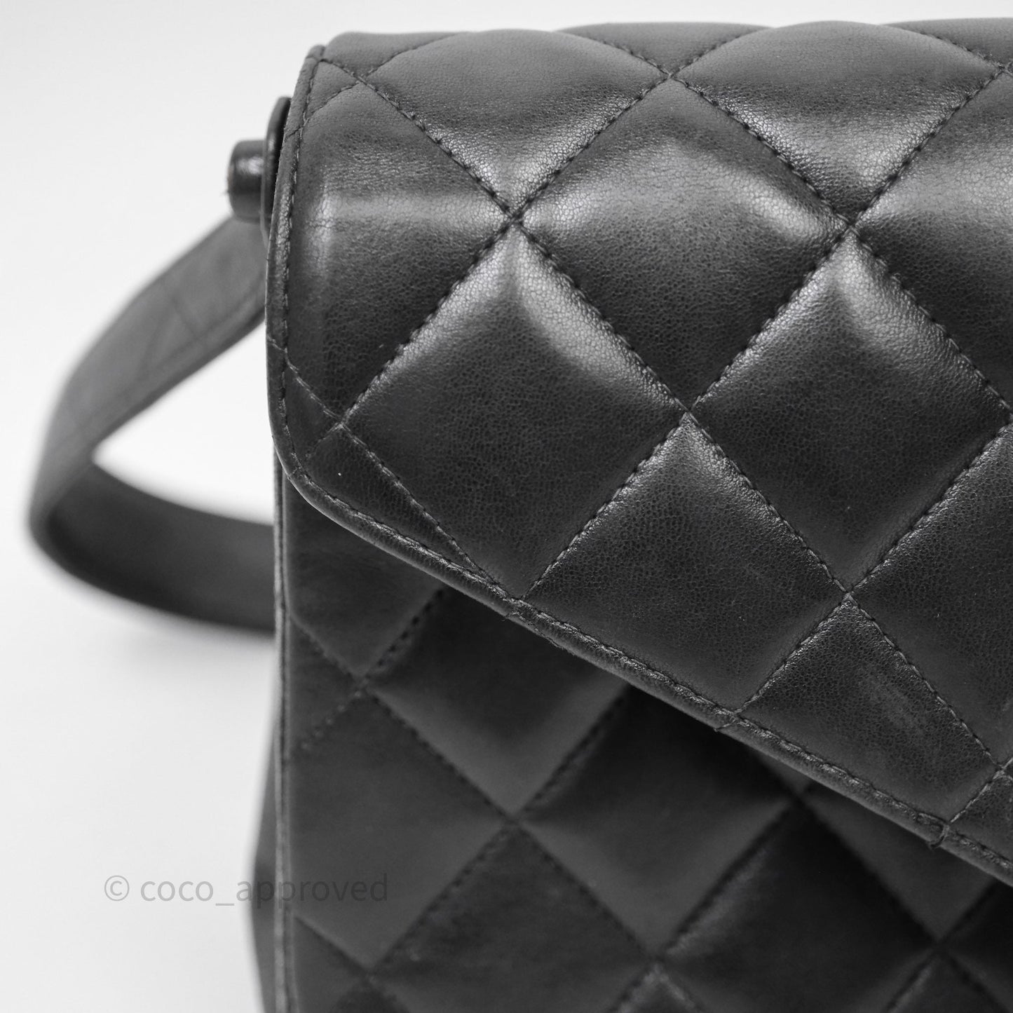 Chanel Vintage Black Lambskin Flap Bag 24K Gold Hardware