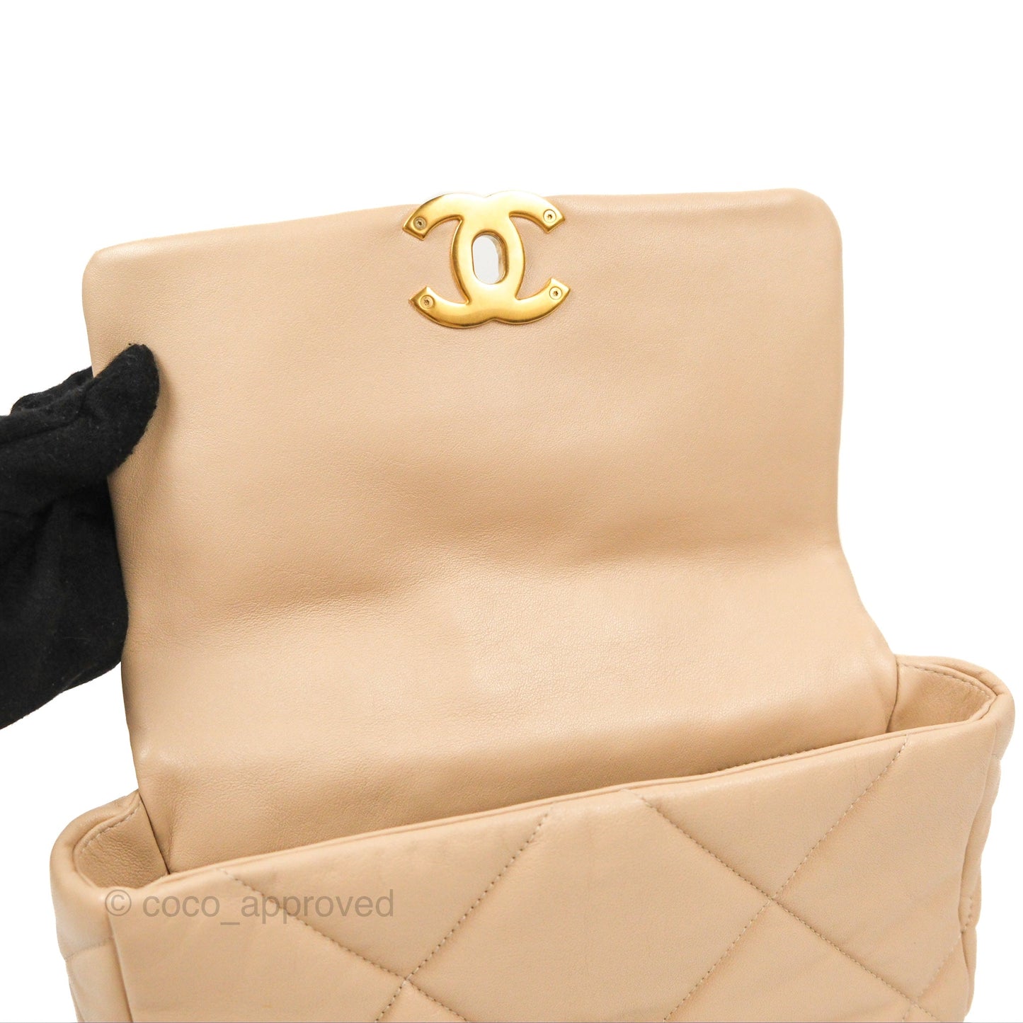 Chanel 19 Small Beige Mixed Hardware