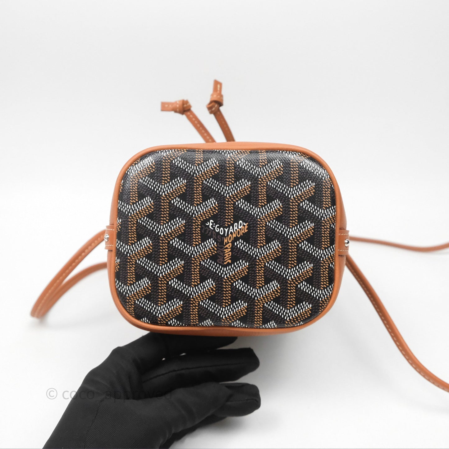 Goyard Petit Flot Mini Bucket Bag Black & Tan