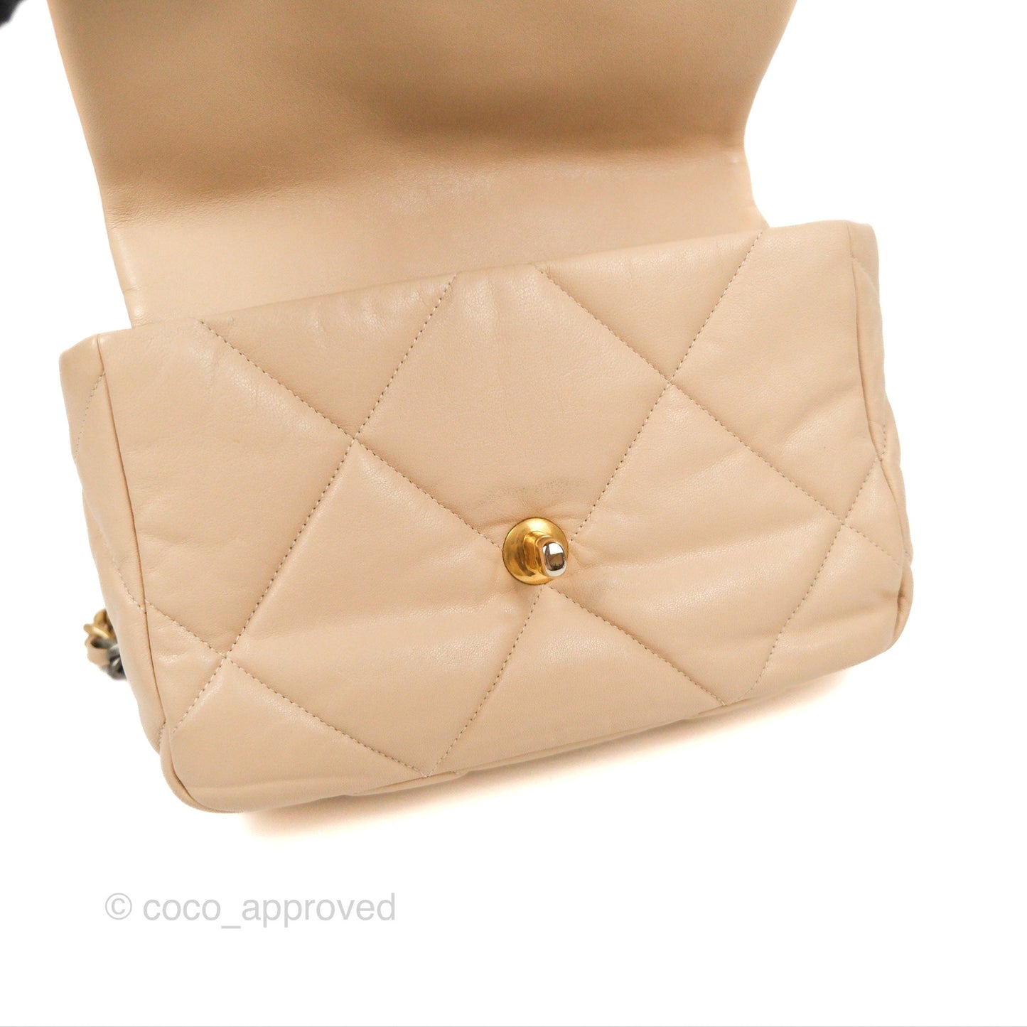 Chanel 19 Small Beige Mixed Hardware