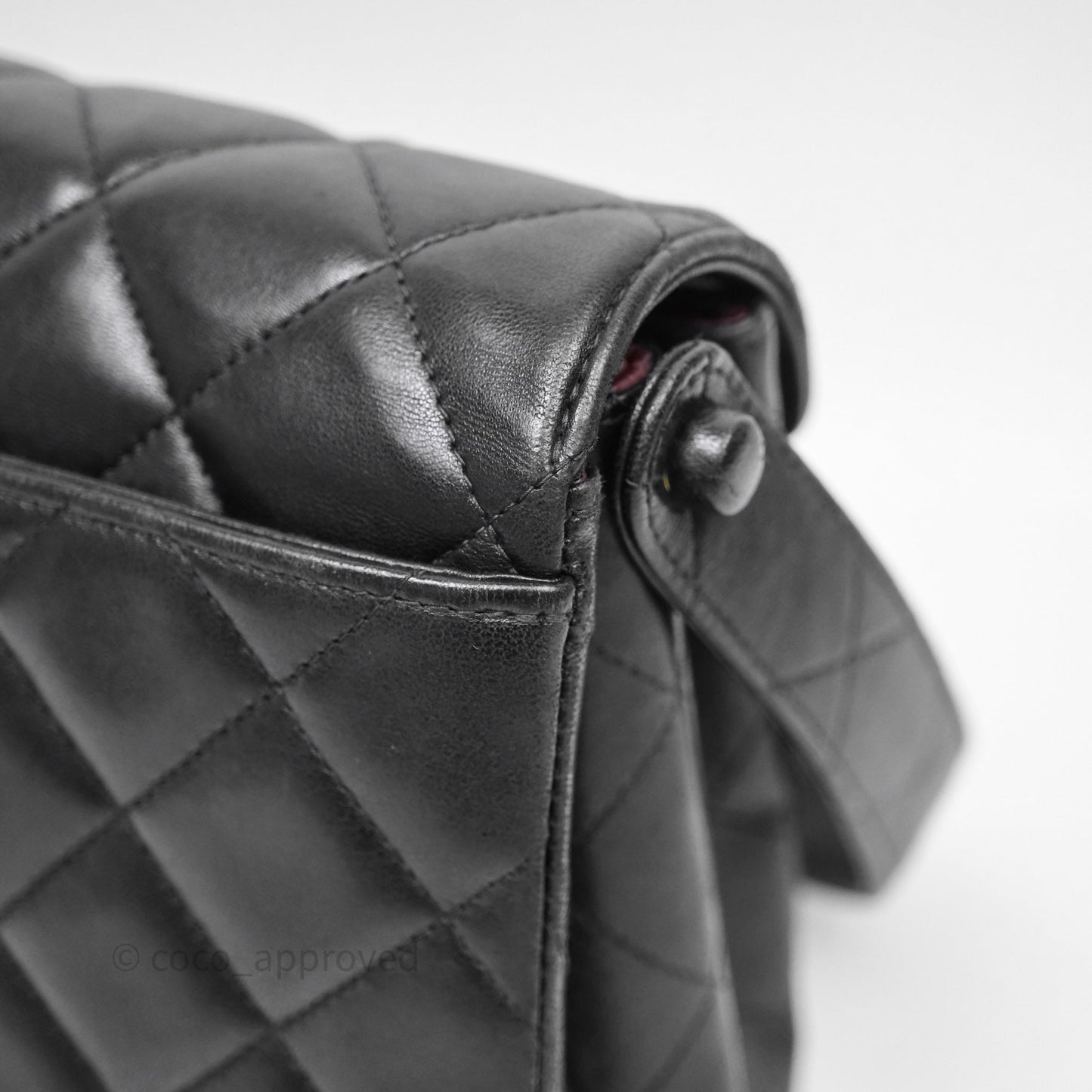 Chanel Vintage Black Lambskin Flap Bag 24K Gold Hardware