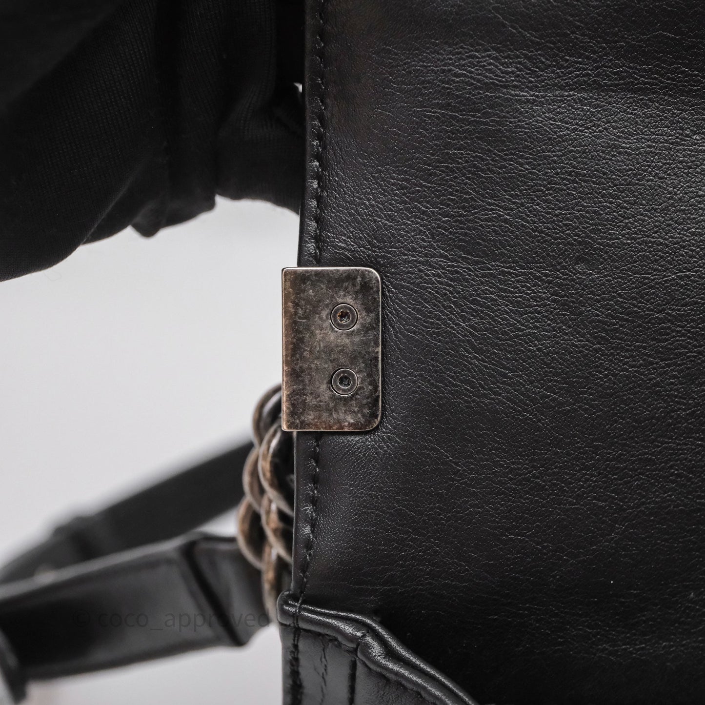 Chanel Quilted Medium Boy Black Lambskin Ruthenium Hardware