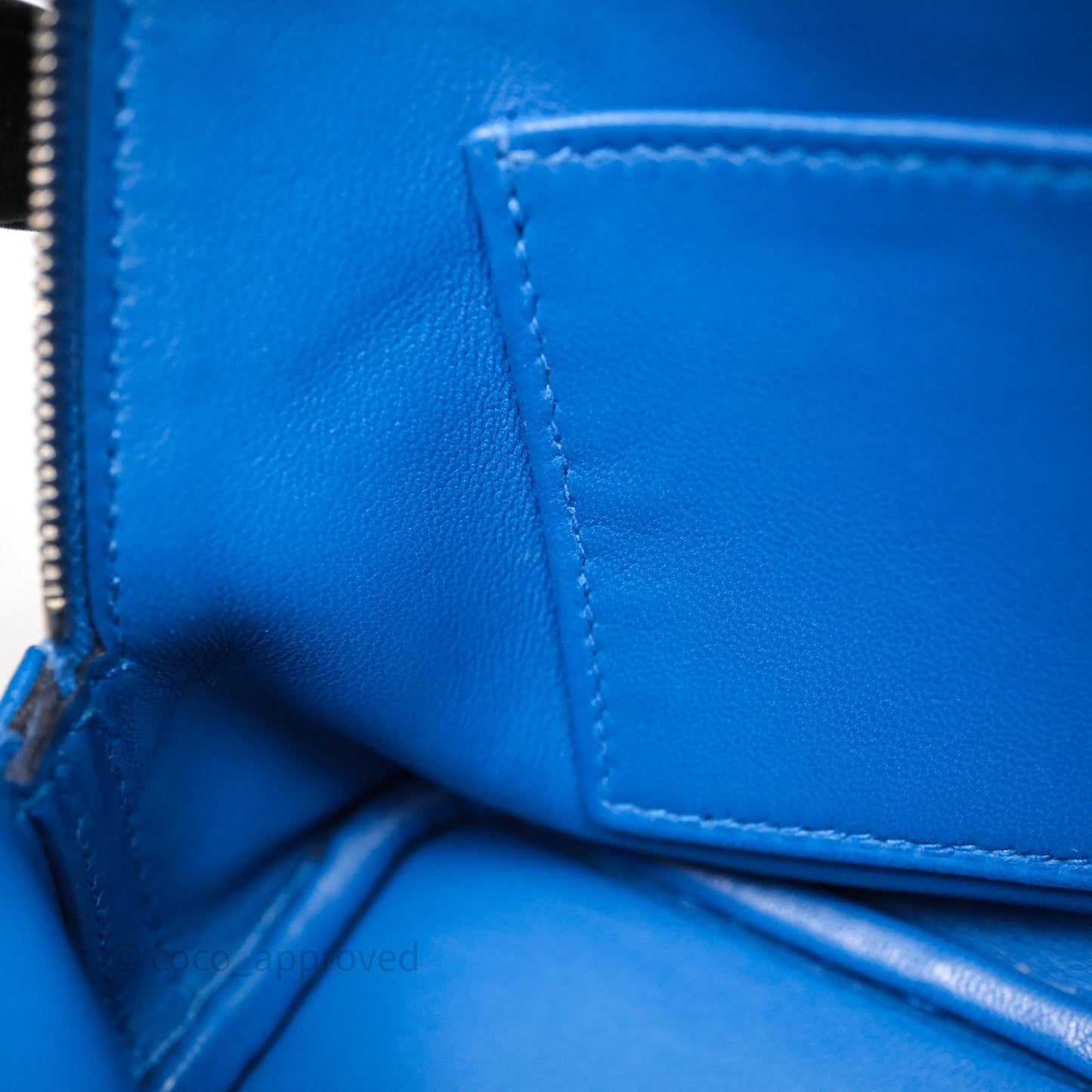 Hermes Mini Bolide 1923 Veau evercolor Bleu Zellige I7 Palladium Hardware