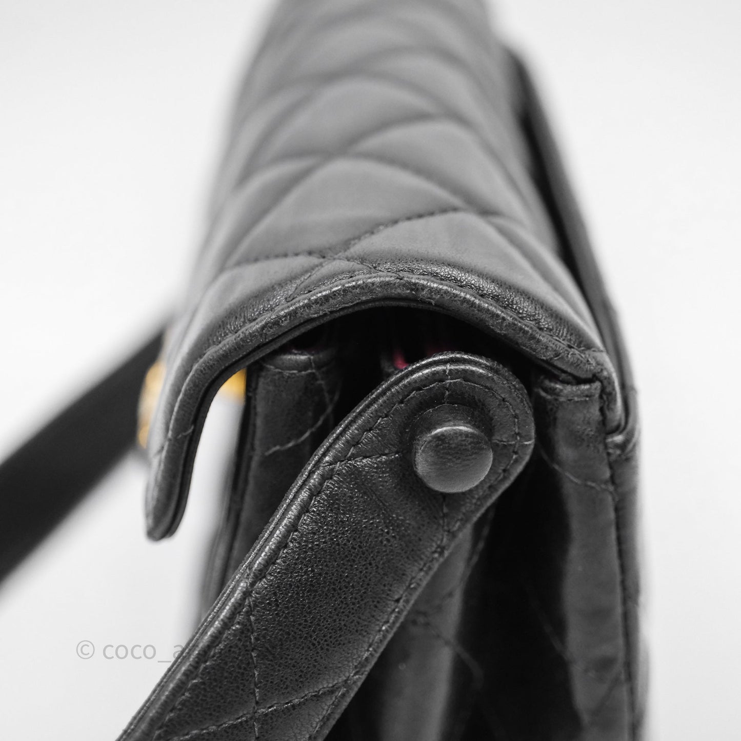 Chanel Vintage Black Lambskin Flap Bag 24K Gold Hardware