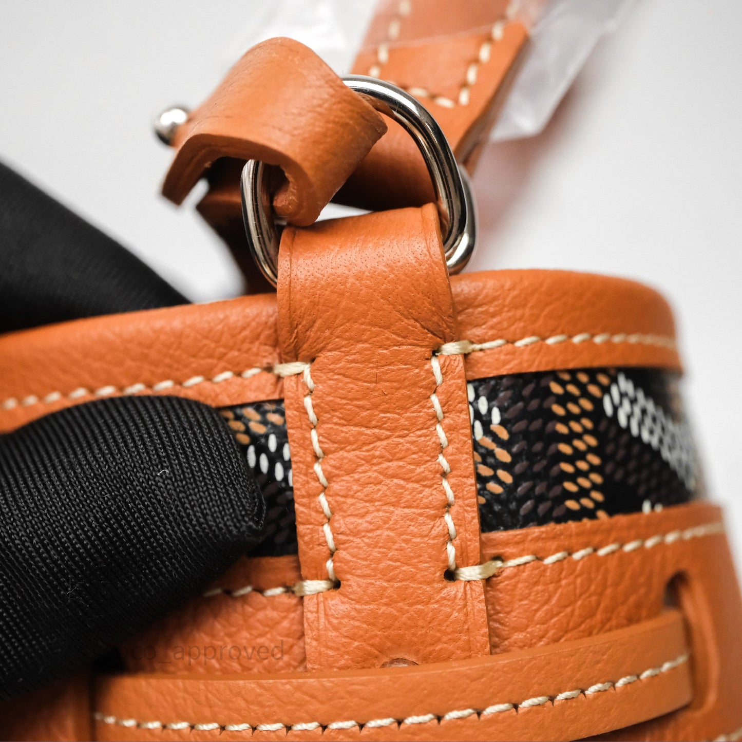 Goyard Petit Flot Mini Bucket Bag Black & Tan