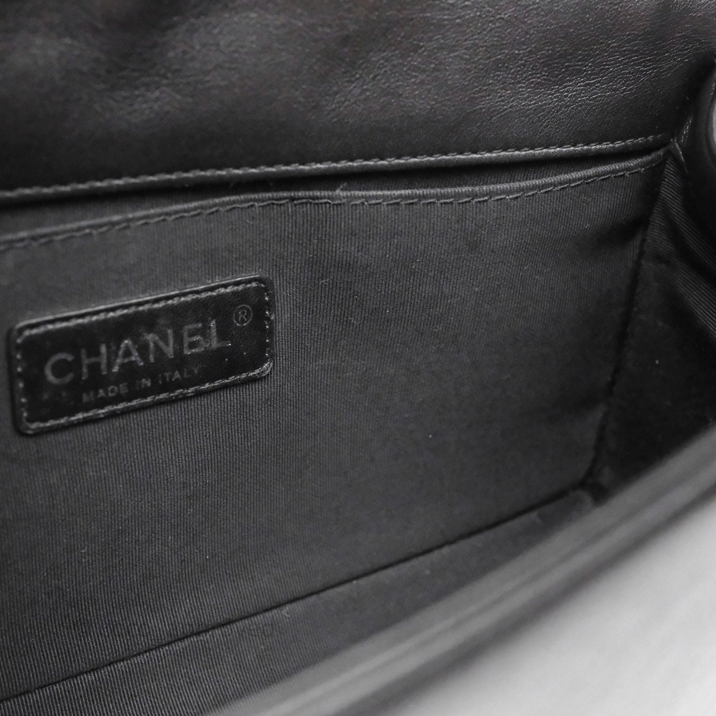 Chanel Quilted Medium Boy Black Lambskin Ruthenium Hardware