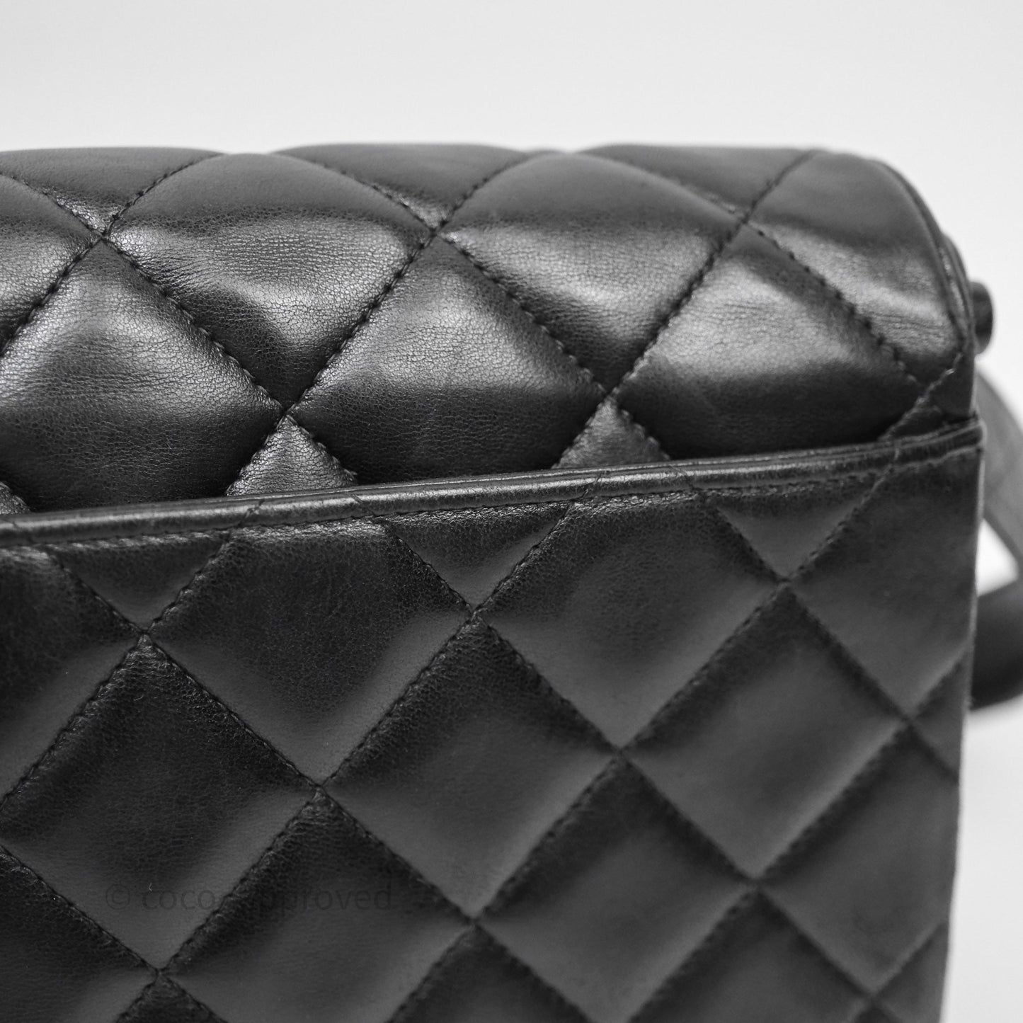 Chanel Vintage Black Lambskin Flap Bag 24K Gold Hardware