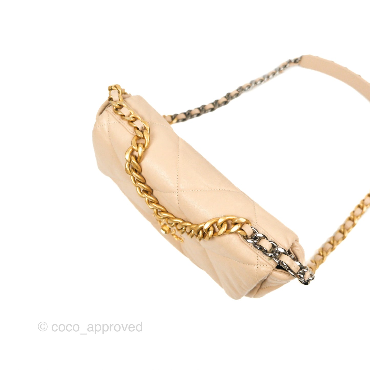 Chanel 19 Small Beige Mixed Hardware