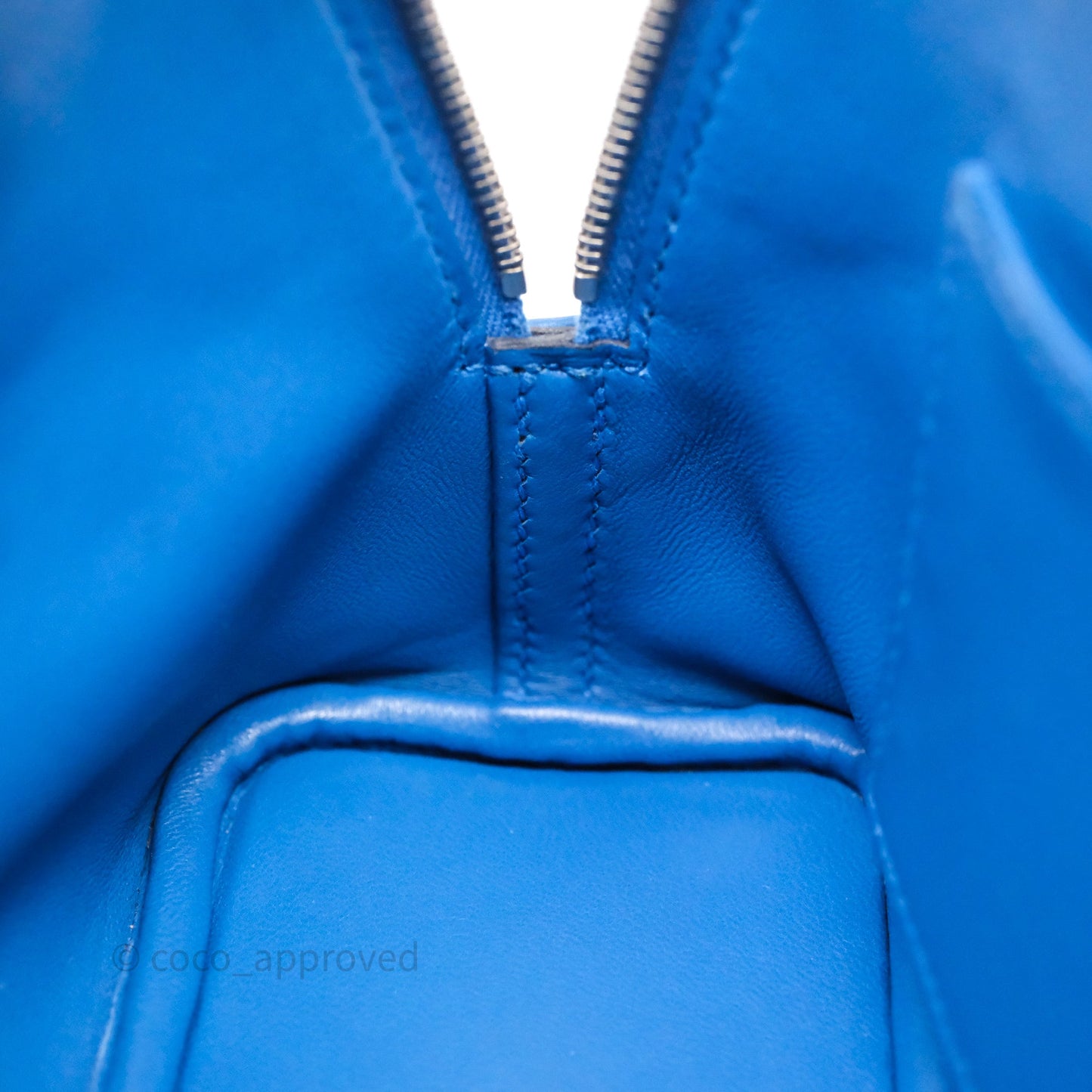Hermes Mini Bolide 1923 Veau evercolor Bleu Zellige I7 Palladium Hardware