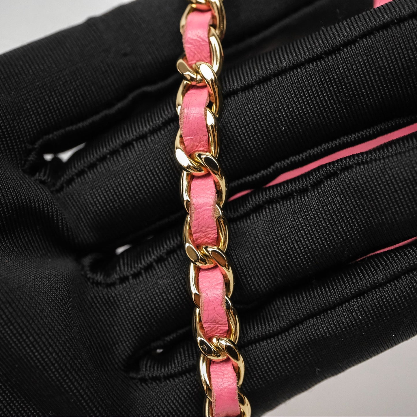 Chanel Vanity Rectangular Top Handle Pink Lambskin Gold Hardware