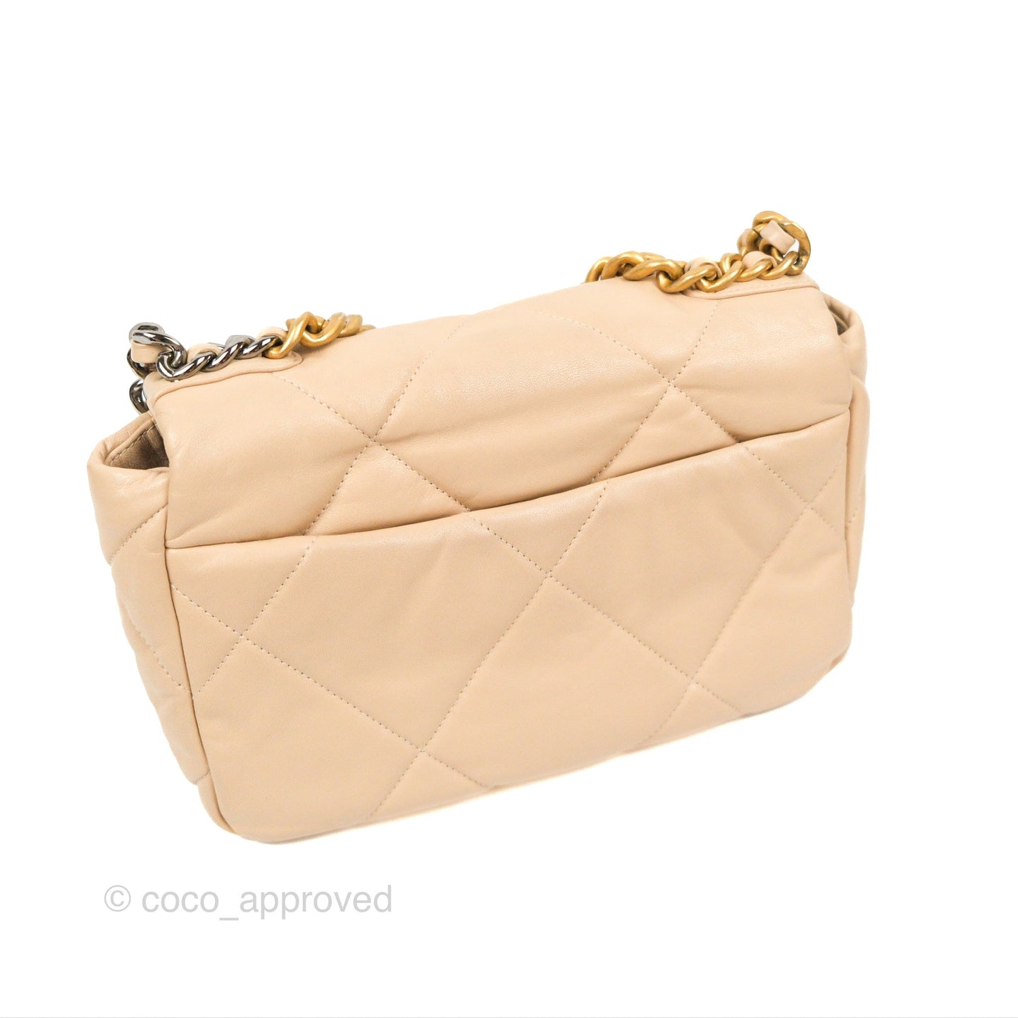 Chanel 19 Small Beige Mixed Hardware