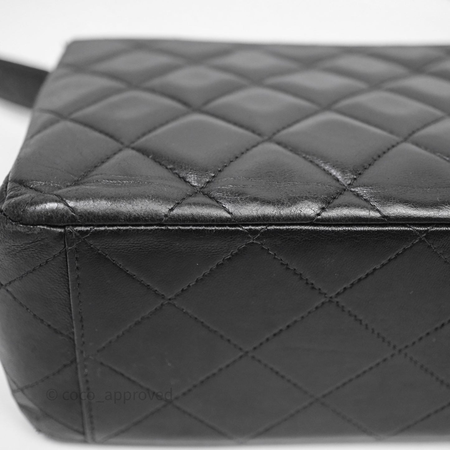 Chanel Vintage Black Lambskin Flap Bag 24K Gold Hardware