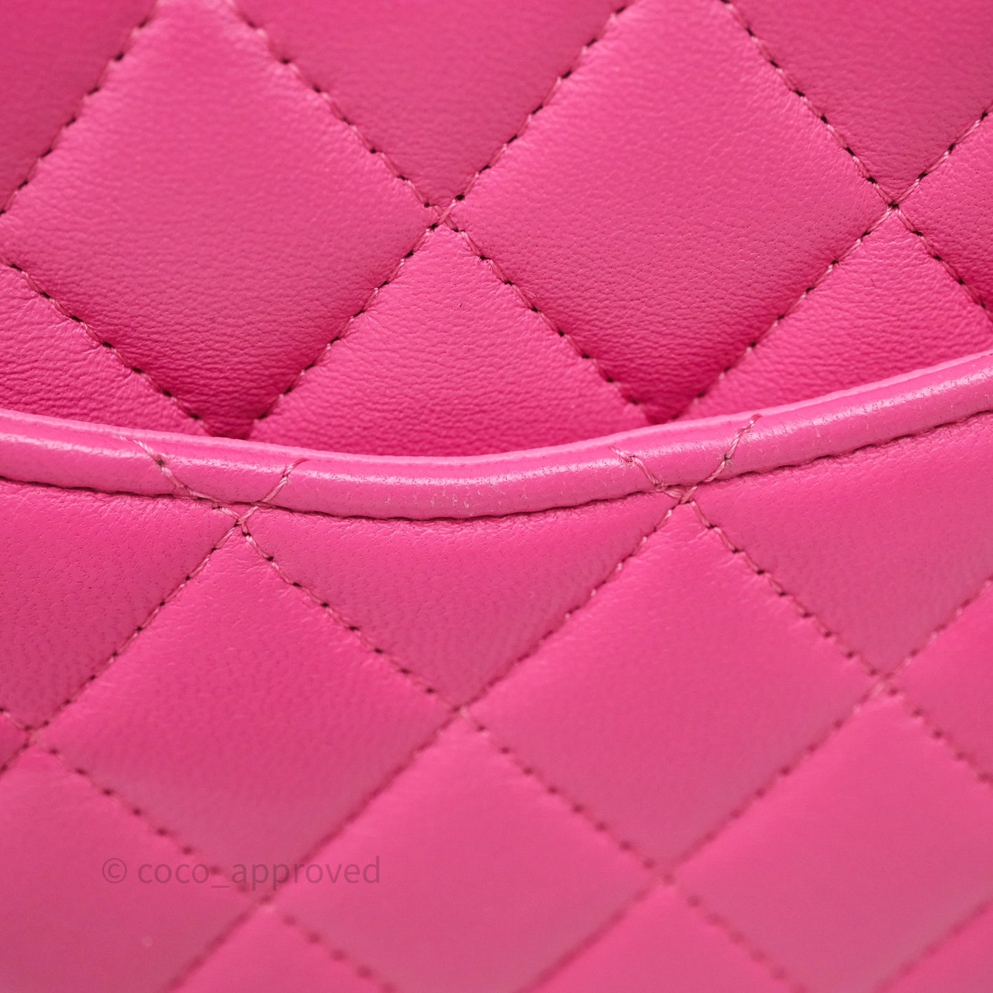 Chanel Mini Square Flap Quilted Pink Lambskin Silver Hardware