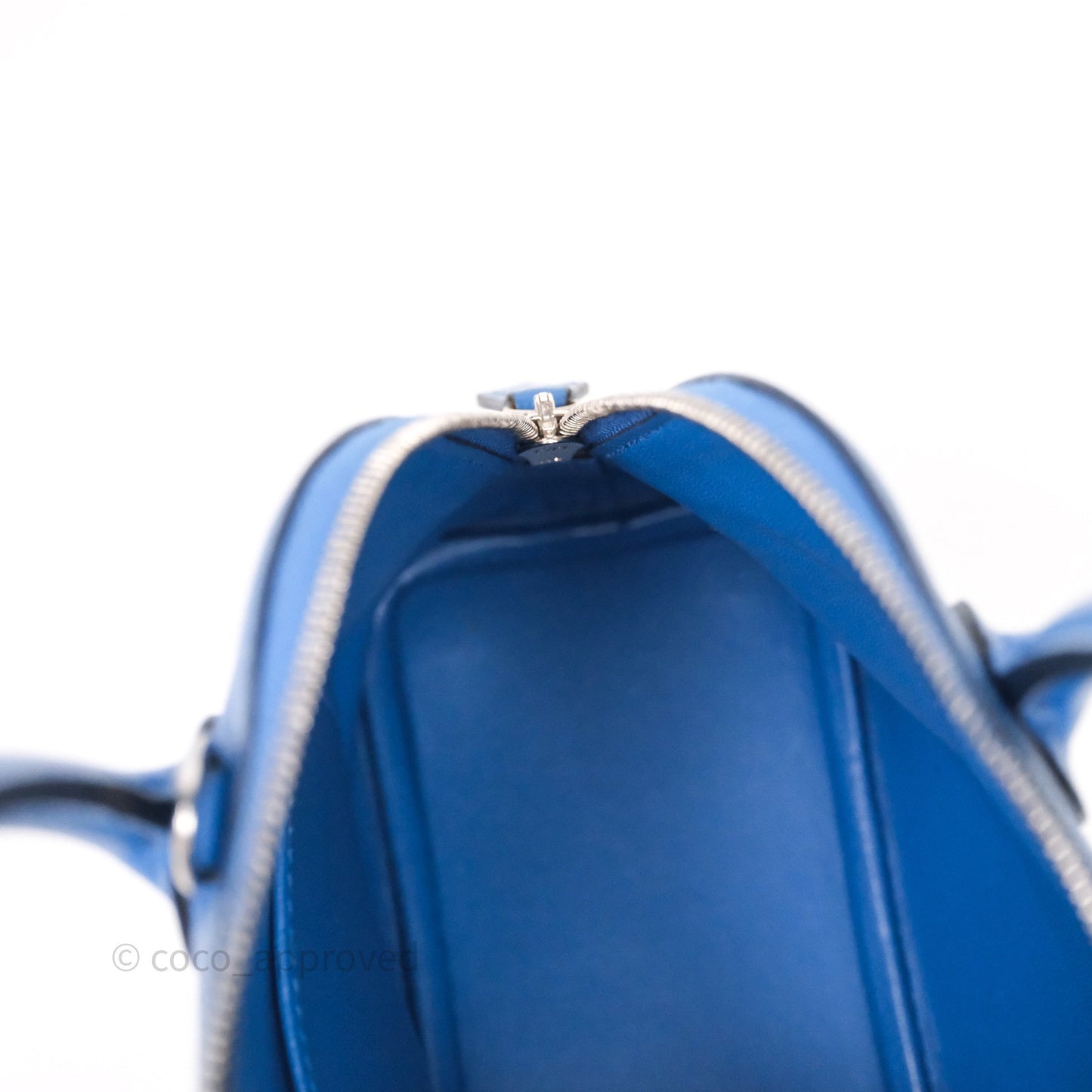 Hermes Mini Bolide 1923 Veau evercolor Bleu Zellige I7 Palladium Hardware