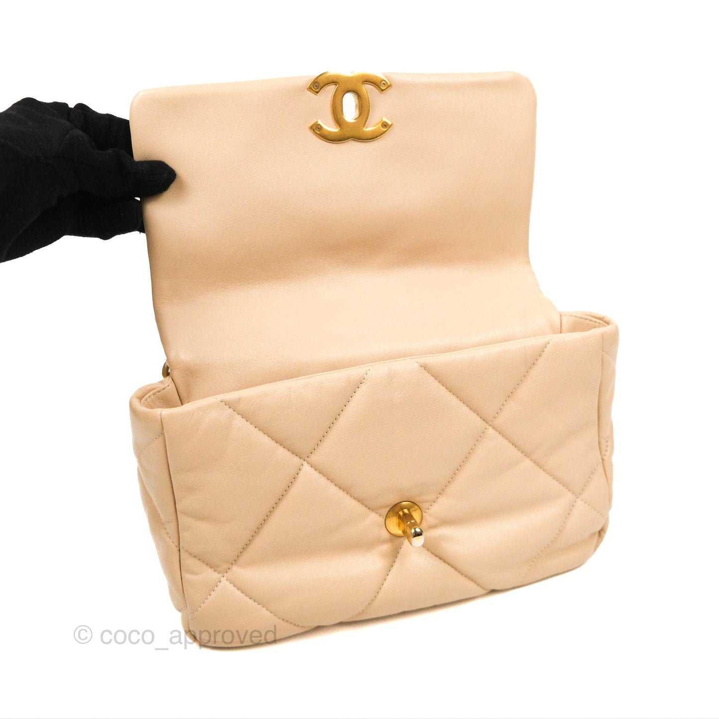 Chanel 19 Small Beige Mixed Hardware