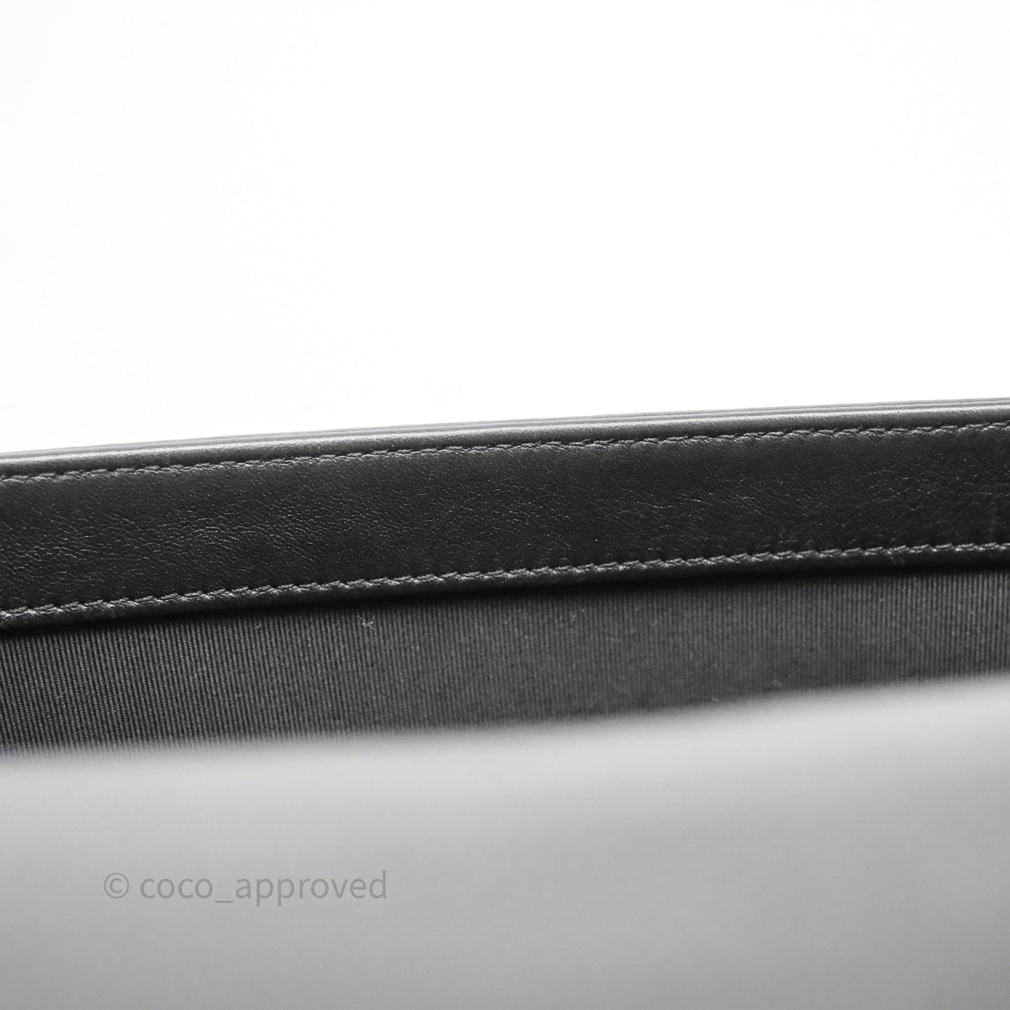 Chanel Quilted Medium Boy Black Lambskin Ruthenium Hardware