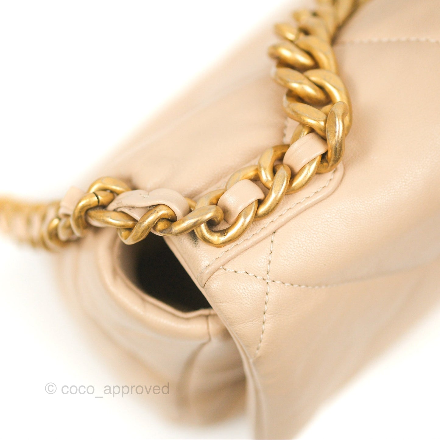 Chanel 19 Small Beige Mixed Hardware
