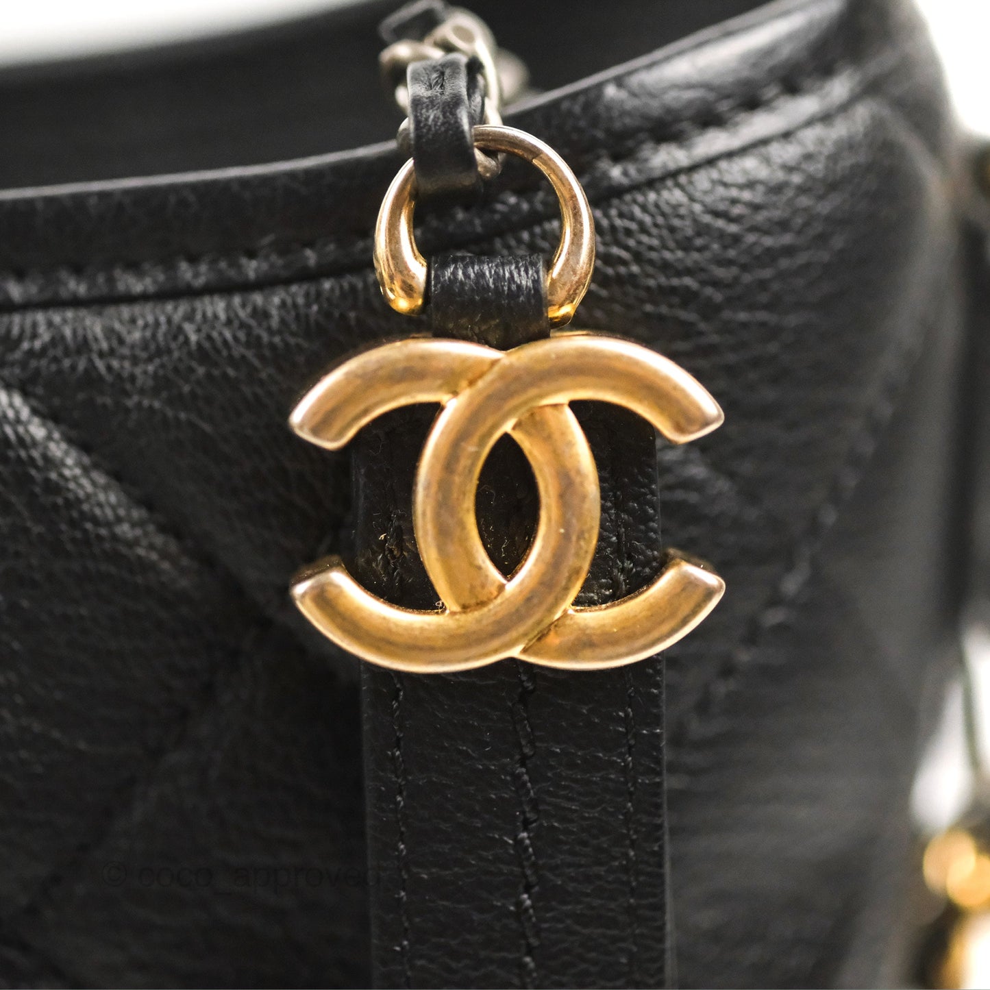 Chanel Large Gabrielle Hobo Black Patent Goatskin Mixed Hardware 18S