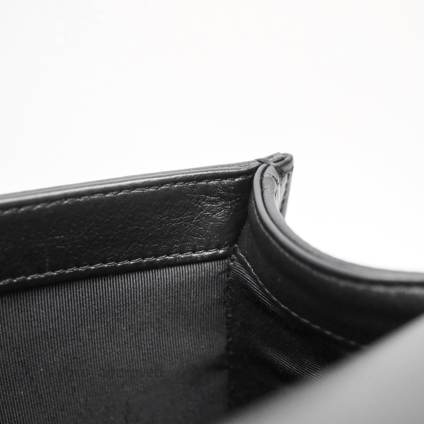 Chanel Quilted Medium Boy Black Lambskin Ruthenium Hardware
