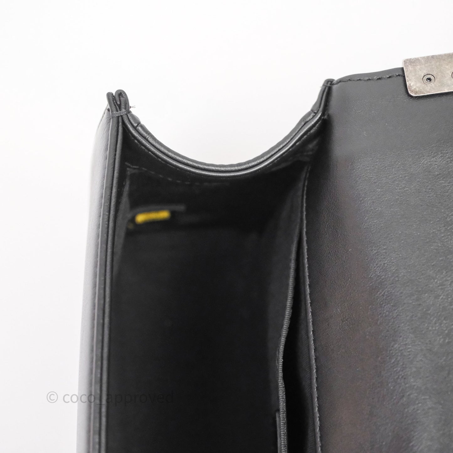 Chanel Quilted Medium Boy Black Lambskin Ruthenium Hardware