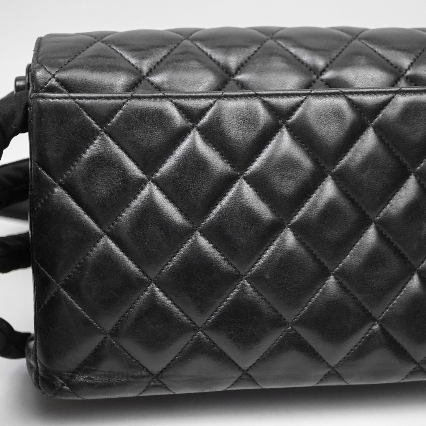 Chanel Vintage Black Lambskin Flap Bag 24K Gold Hardware