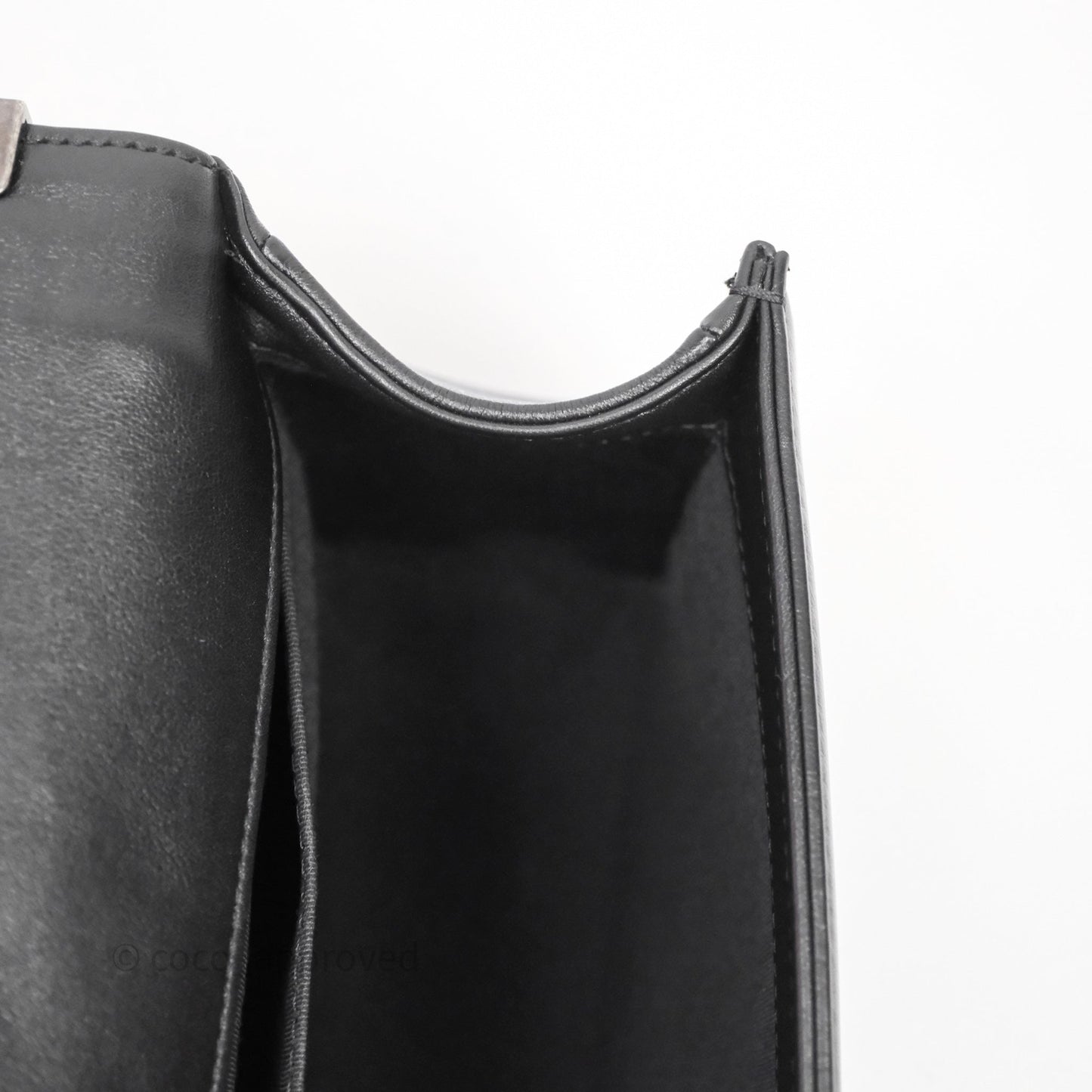Chanel Quilted Medium Boy Black Lambskin Ruthenium Hardware