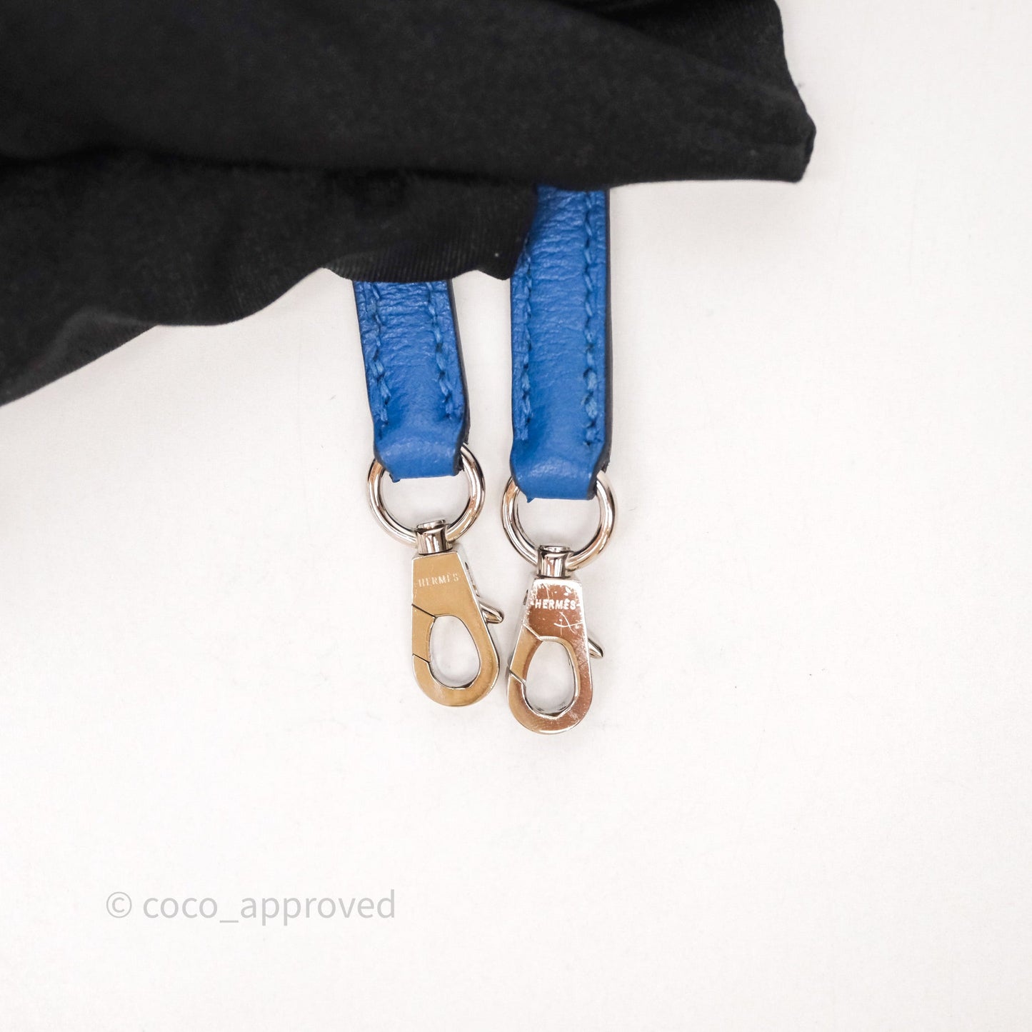 Hermes Mini Bolide 1923 Veau evercolor Bleu Zellige I7 Palladium Hardware